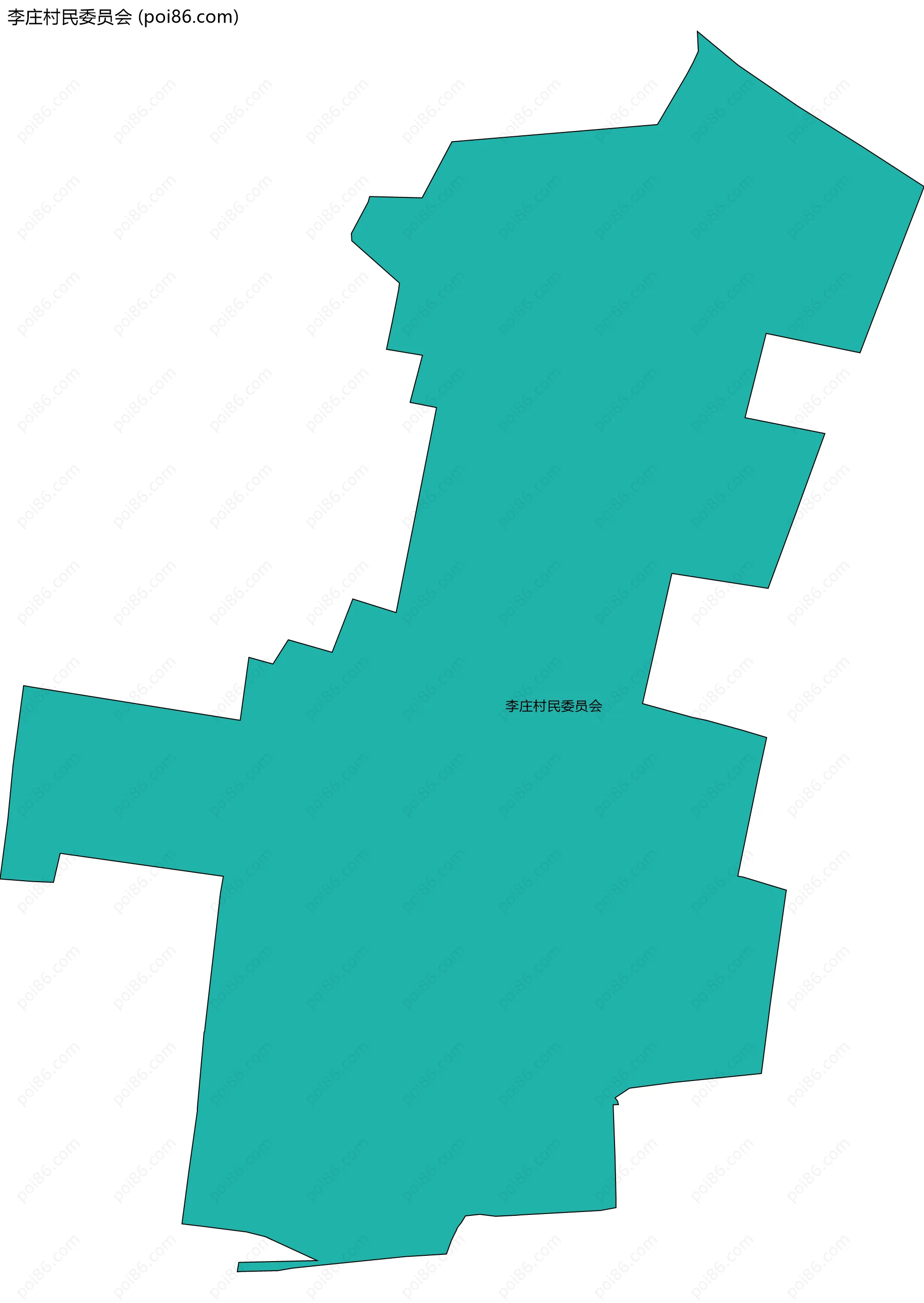 李庄村民委员会边界地图