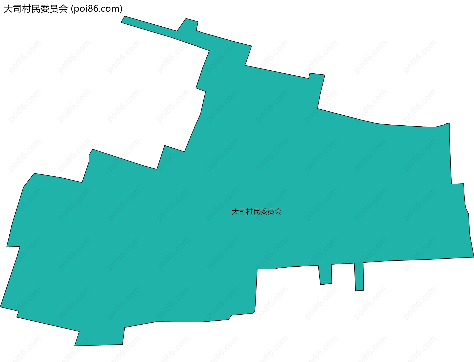 大司村民委员会边界地图