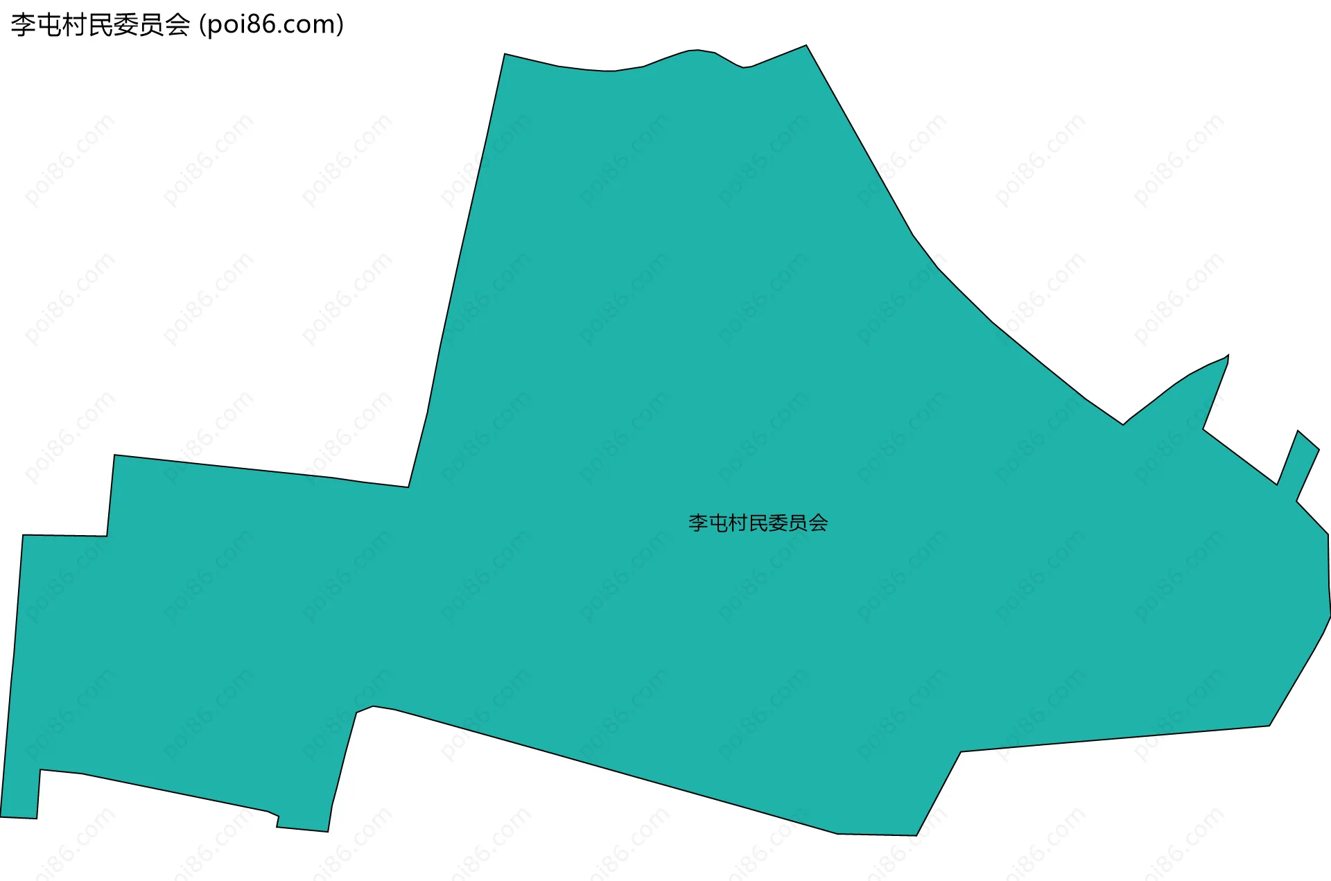 李屯村民委员会边界地图