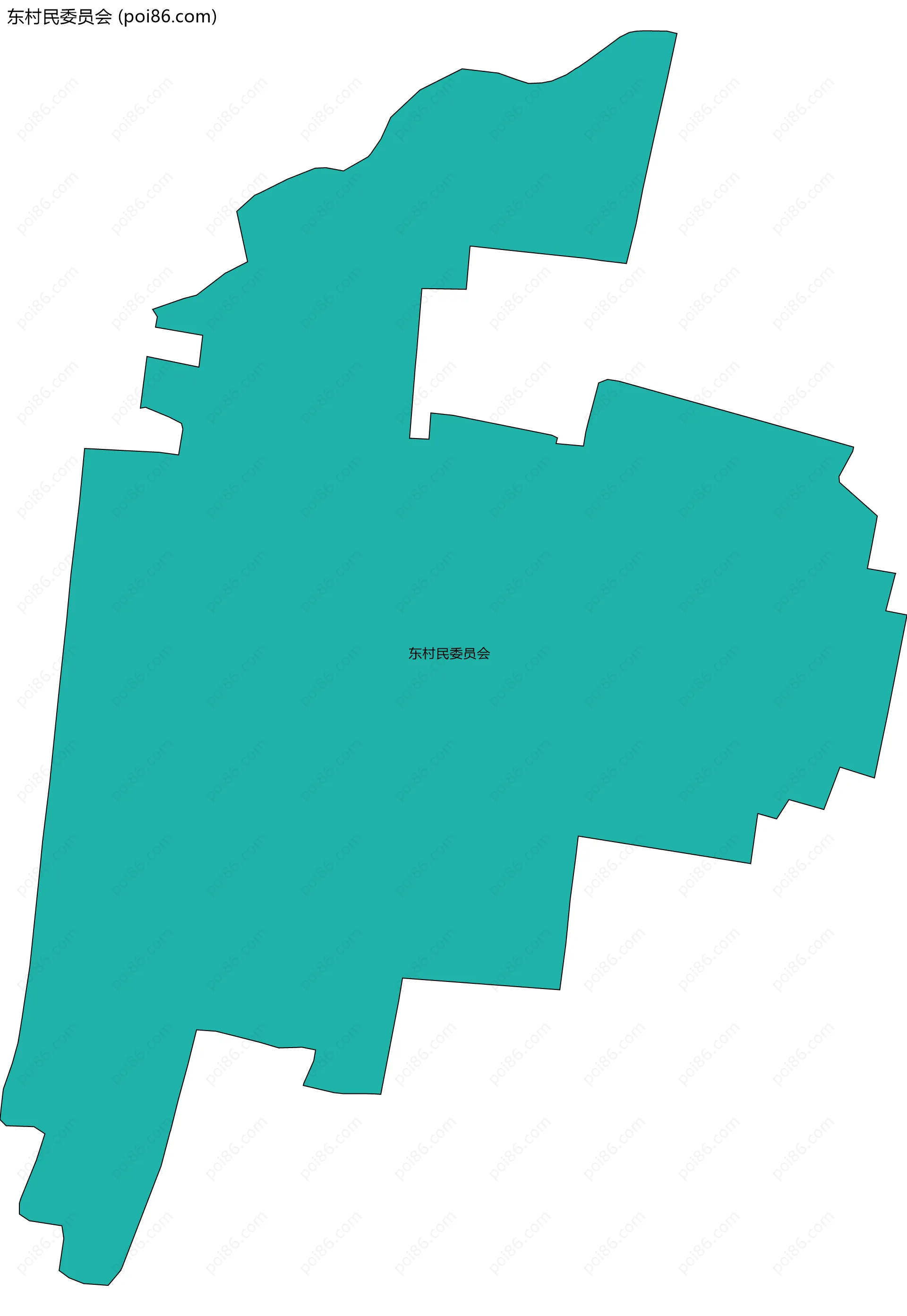 东村民委员会边界地图