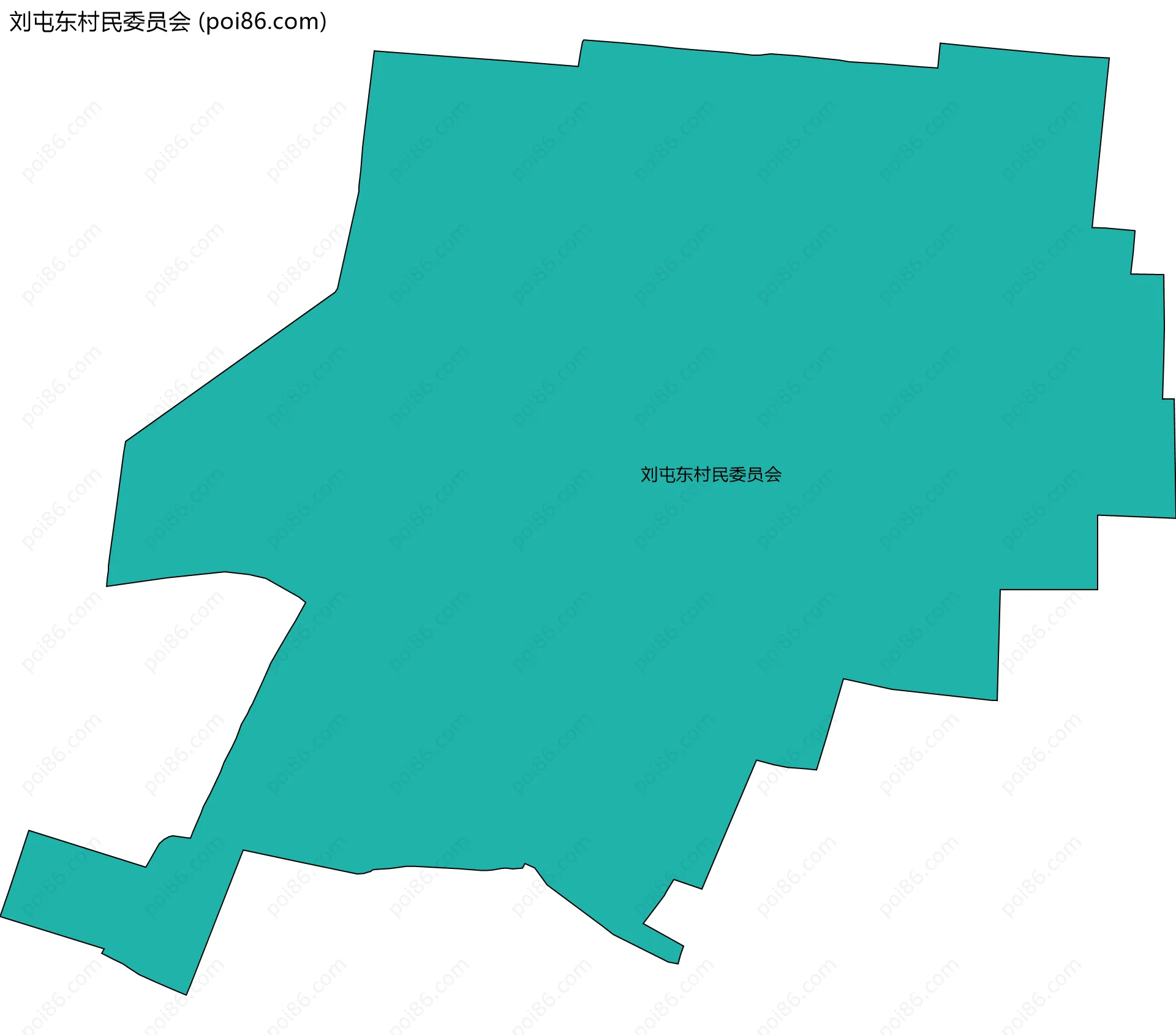 刘屯东村民委员会边界地图