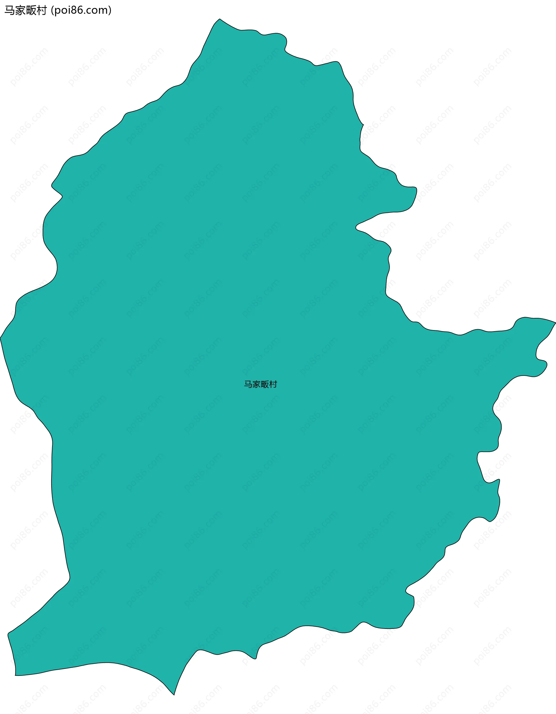 马家畈村边界地图