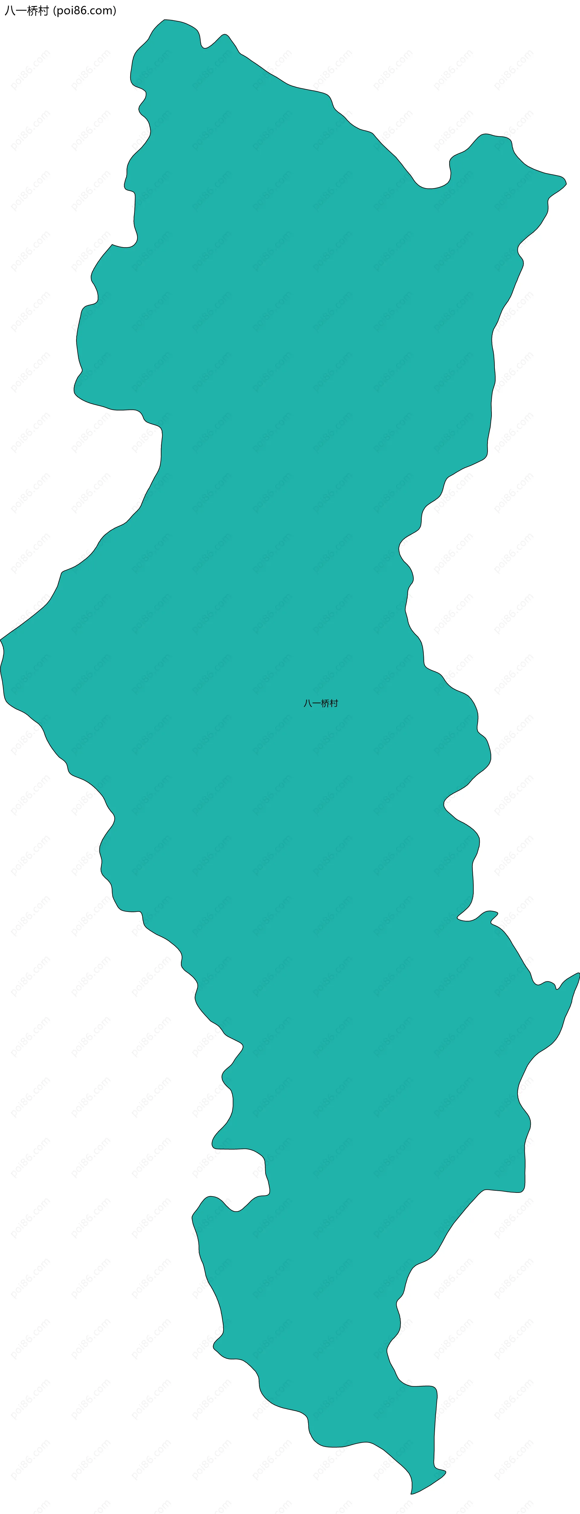 八一桥村边界地图