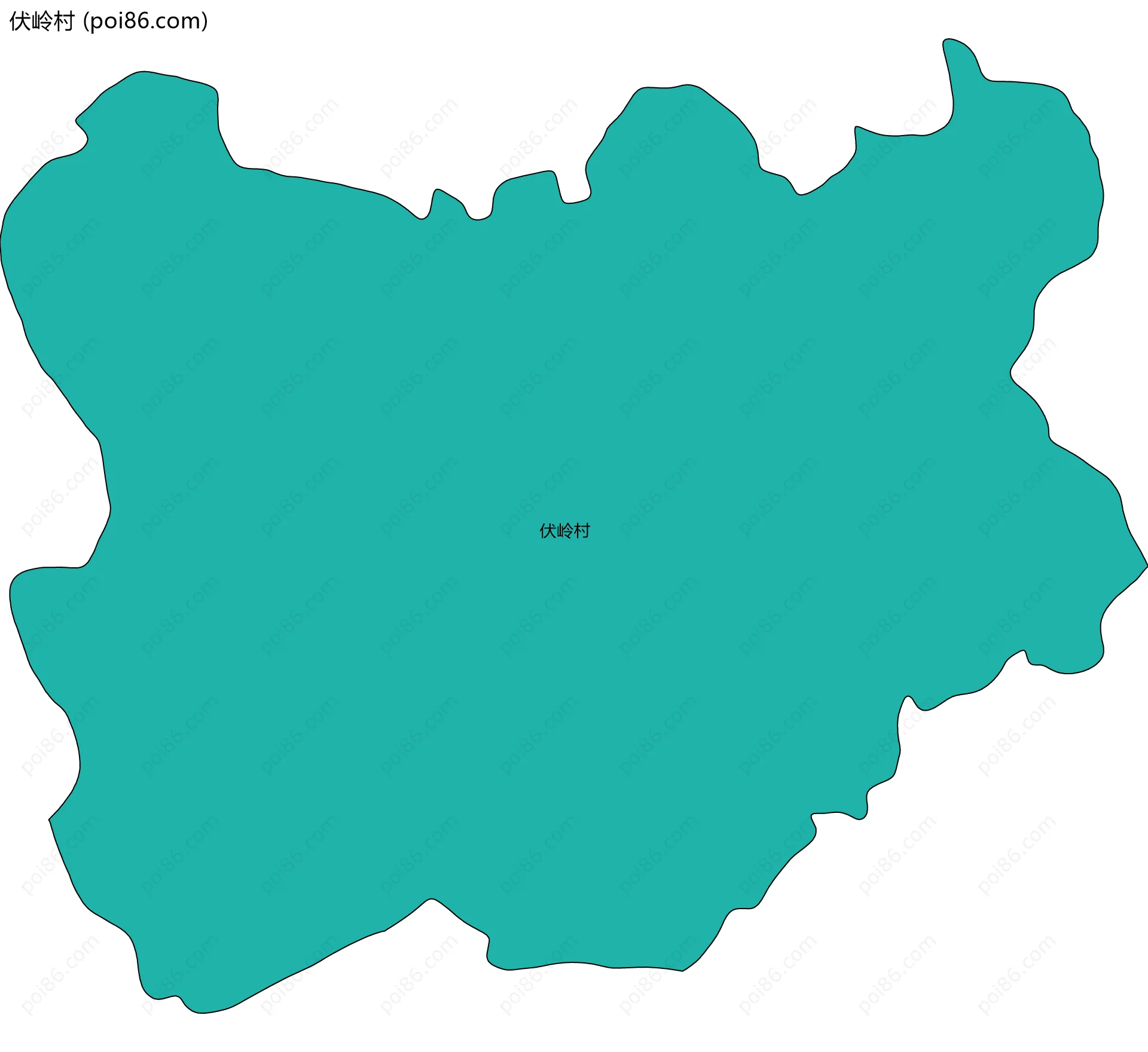 伏岭村边界地图