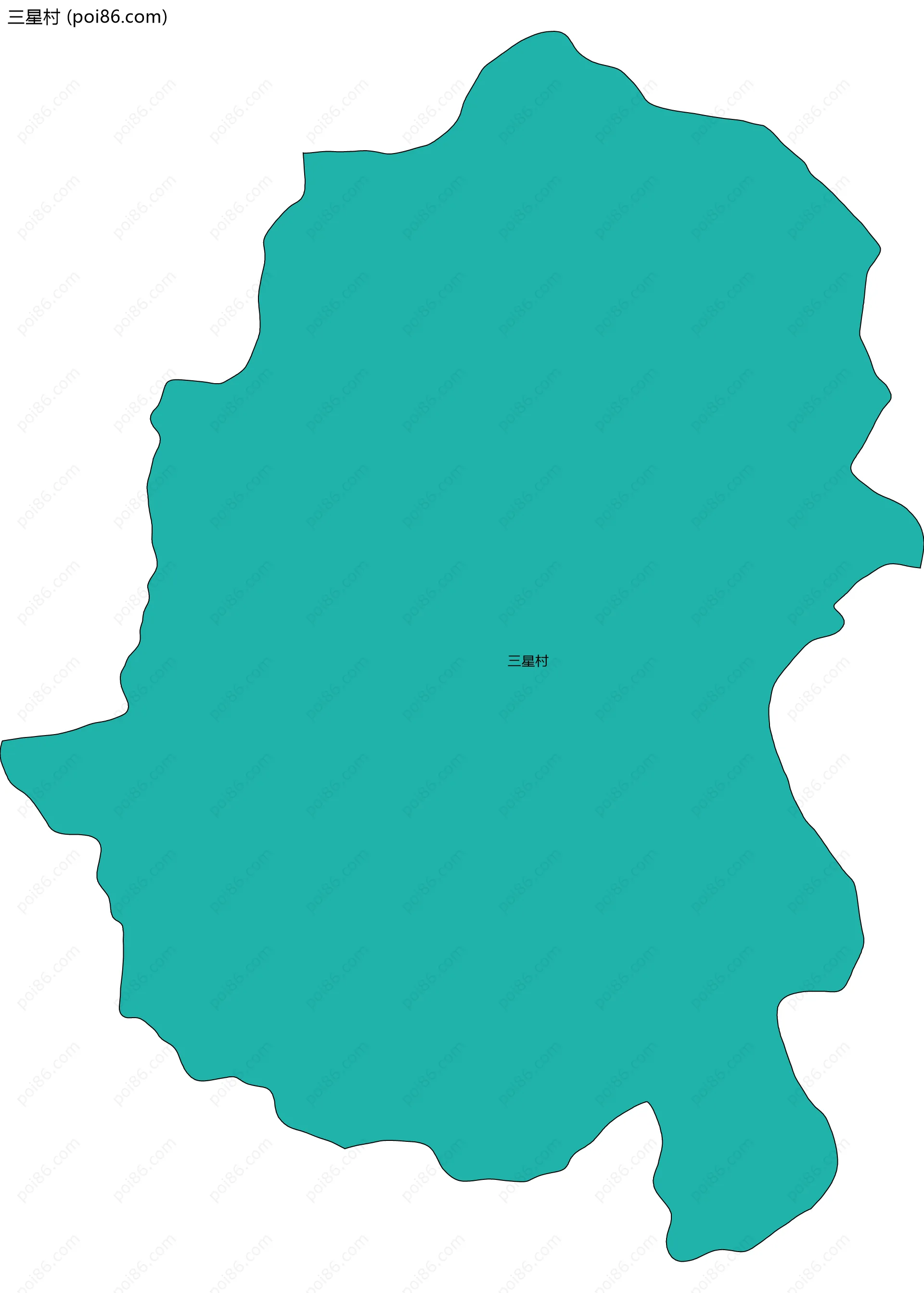 三星村边界地图