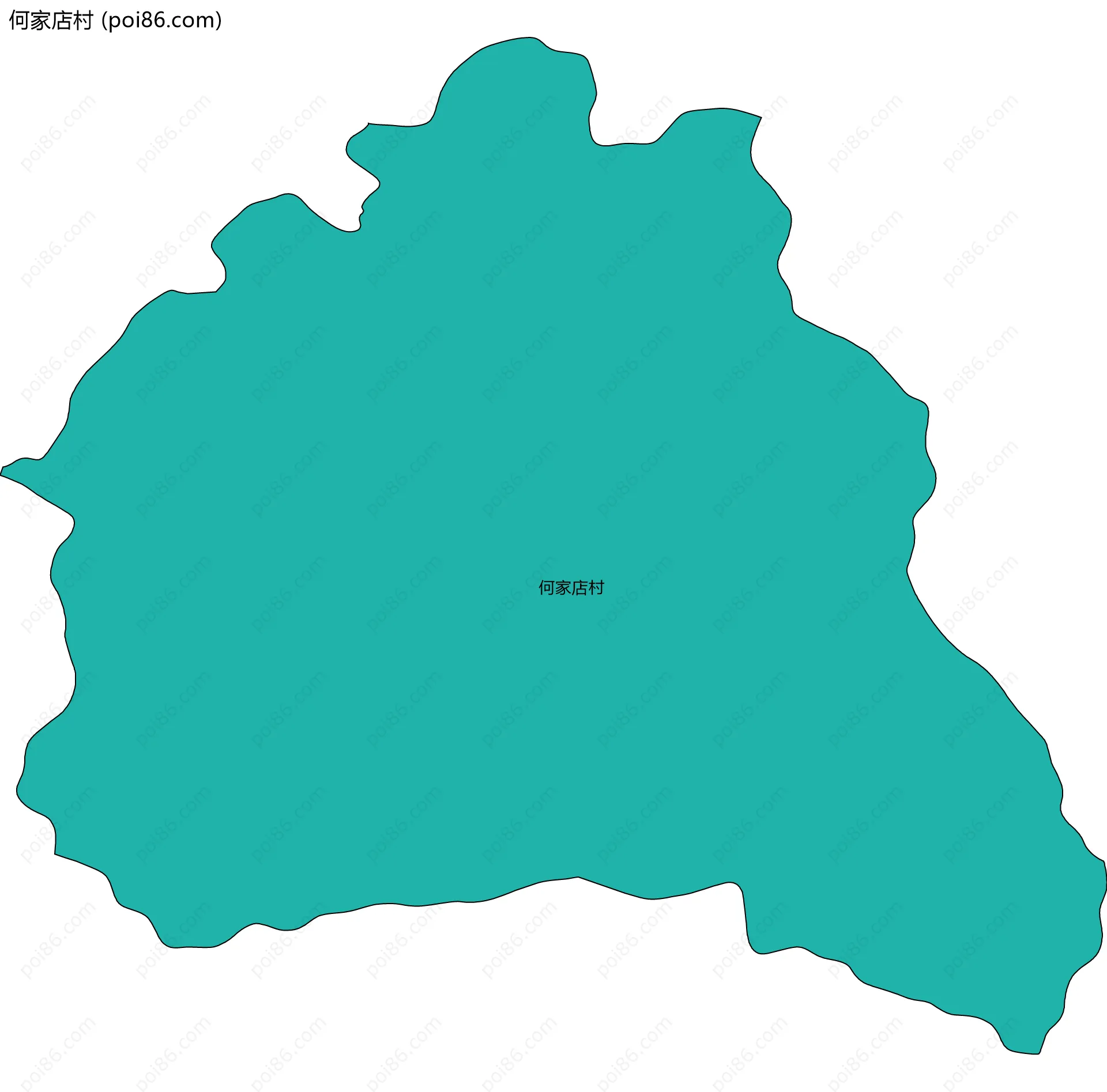 何家店村边界地图