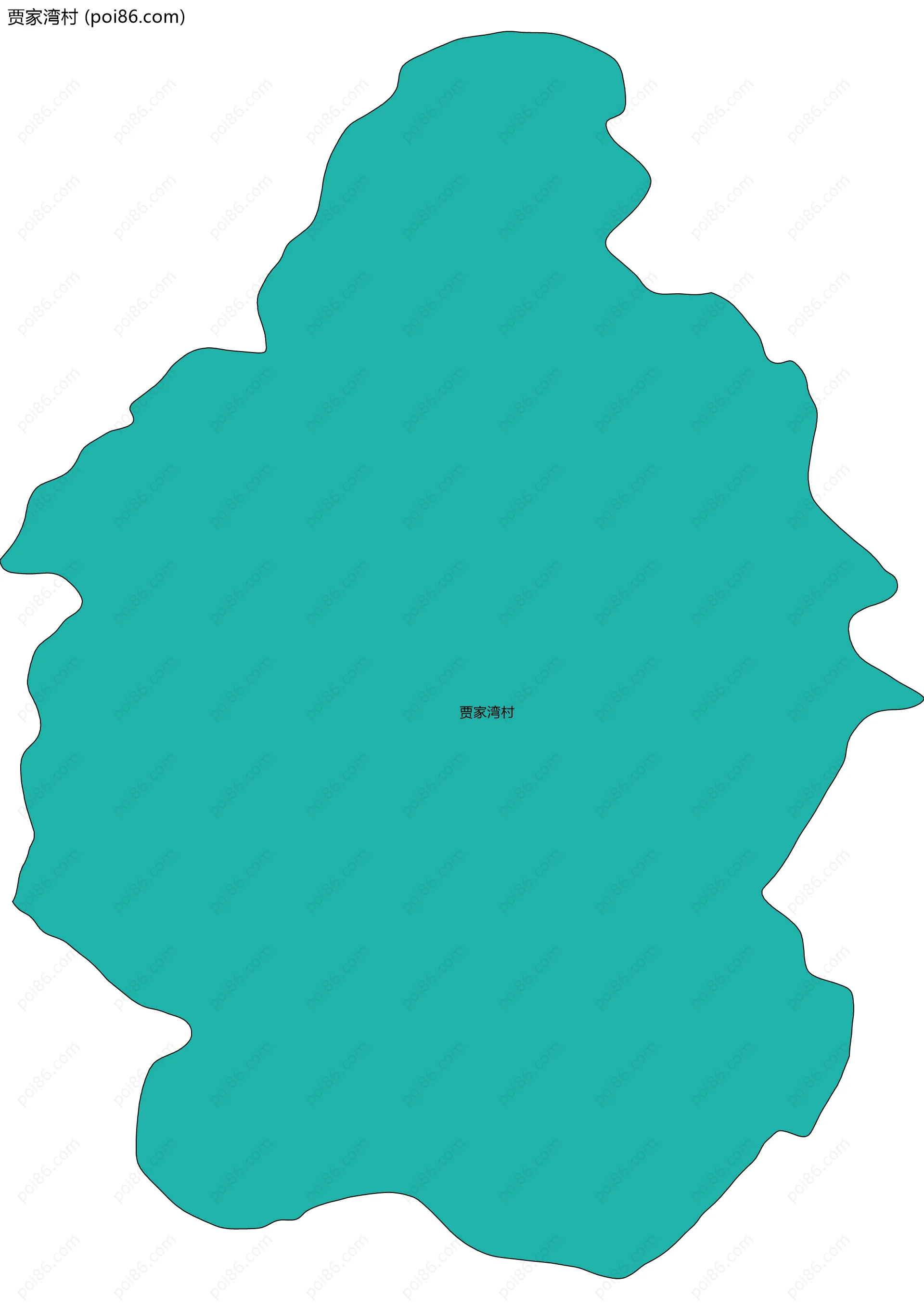 贾家湾村边界地图