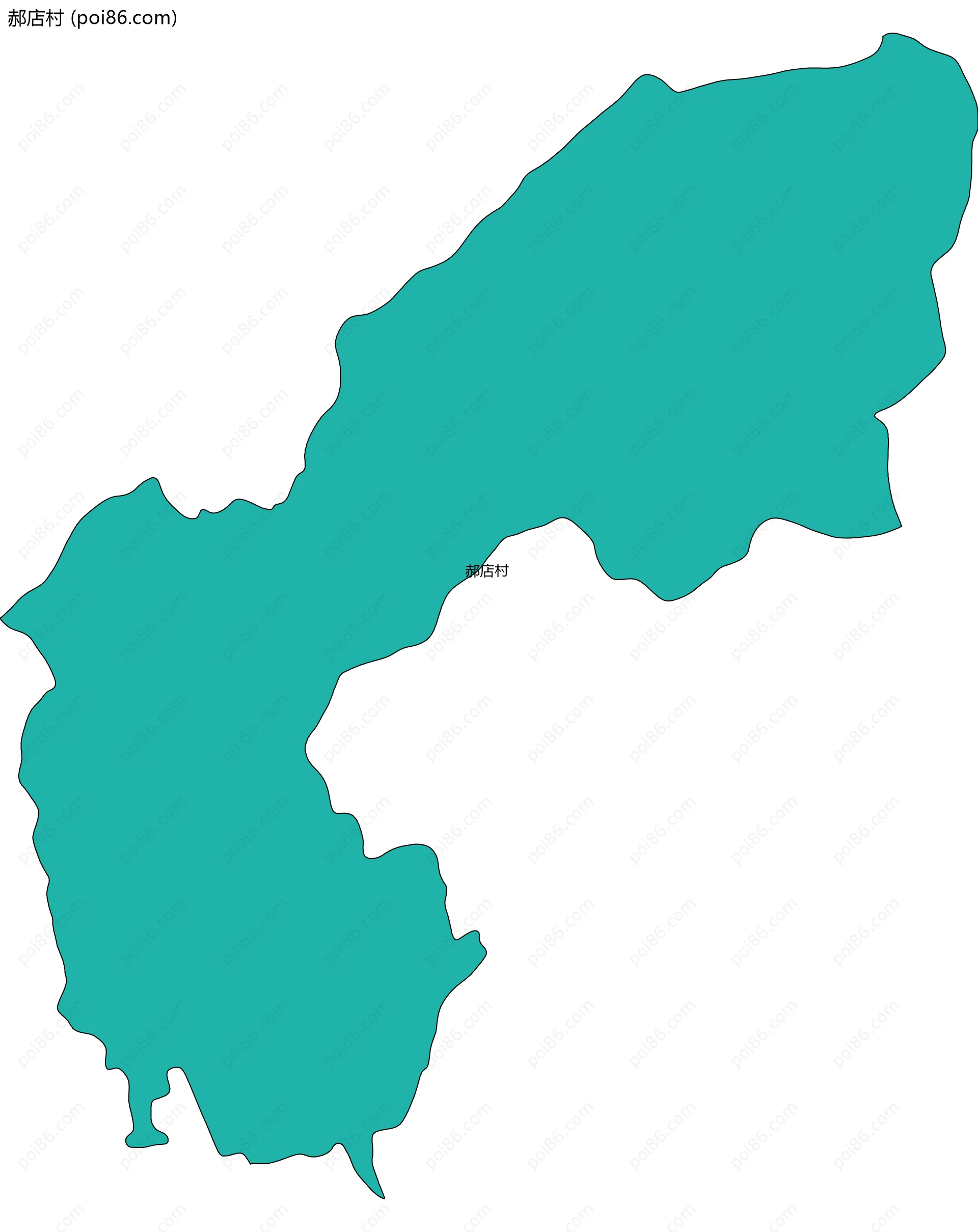 郝店村边界地图