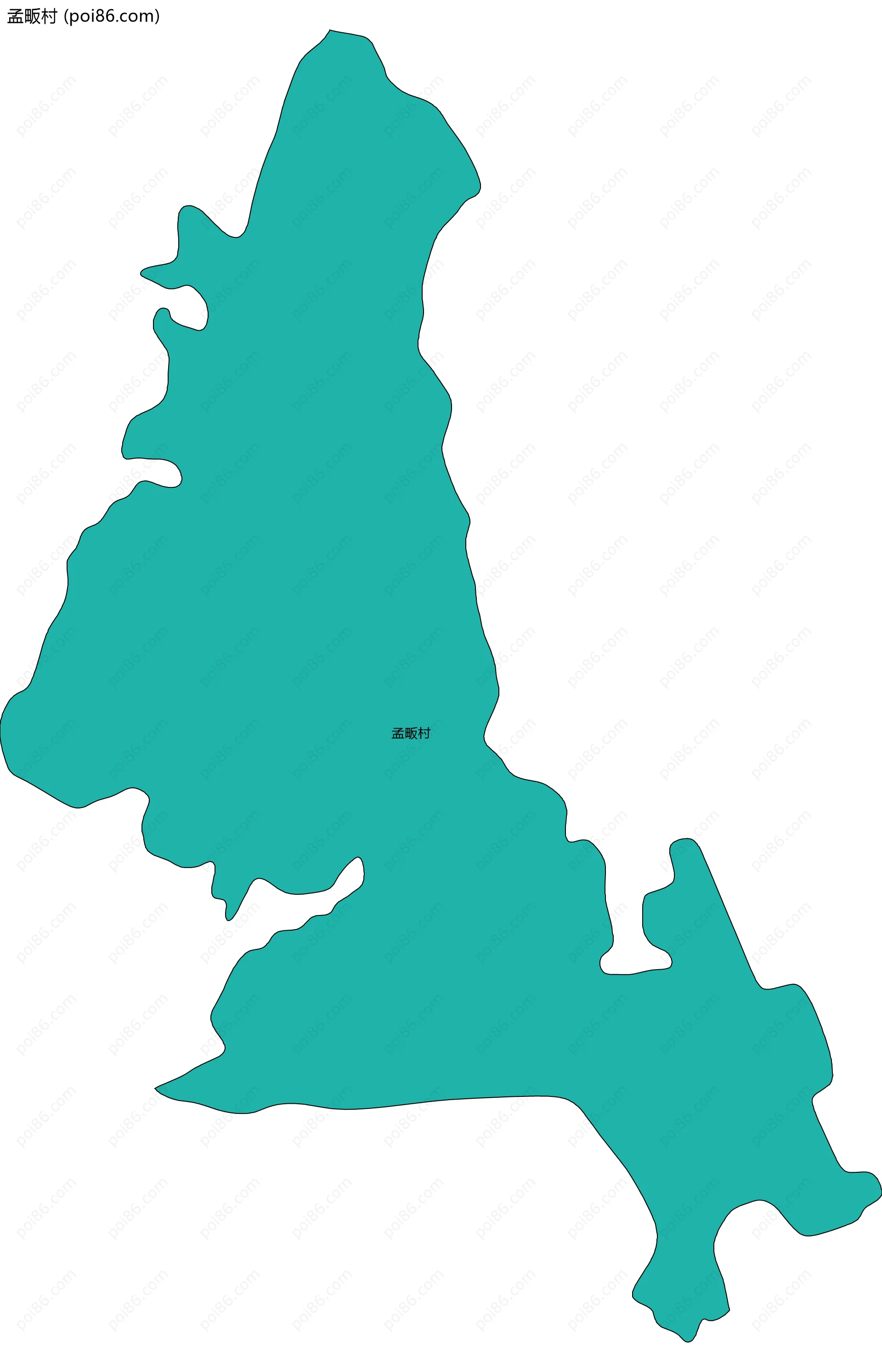 孟畈村边界地图