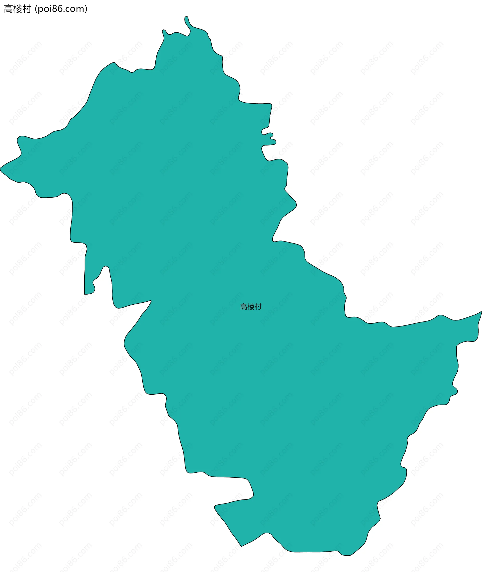 高楼村边界地图