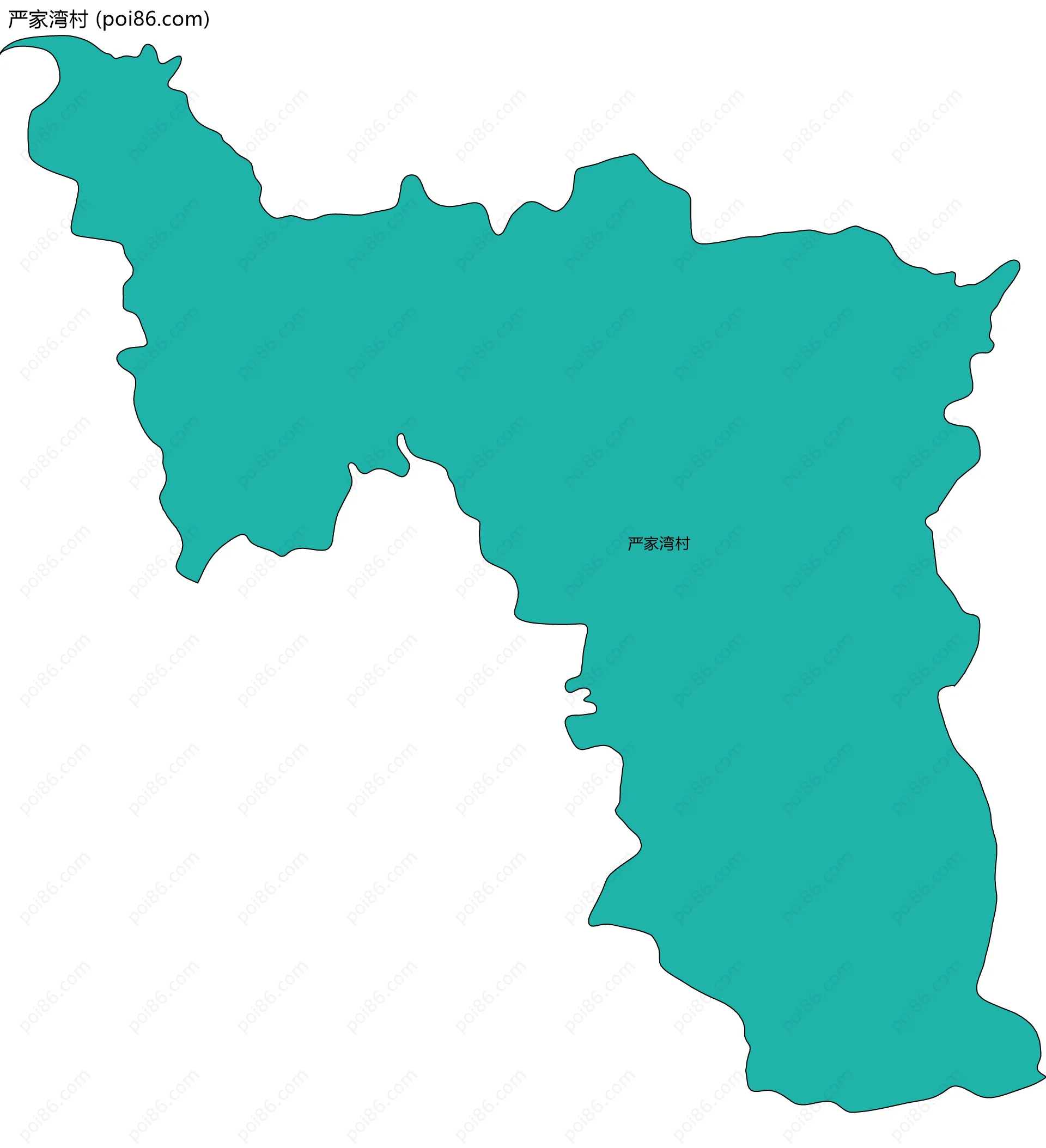 严家湾村边界地图