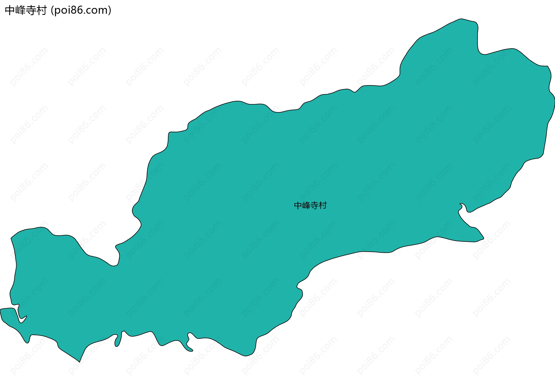 中峰寺村边界地图