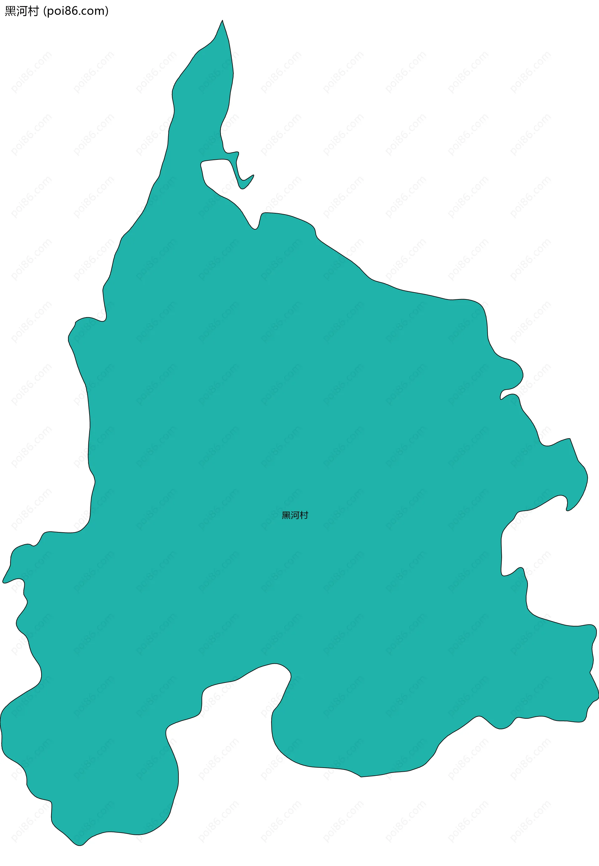 黑河村边界地图