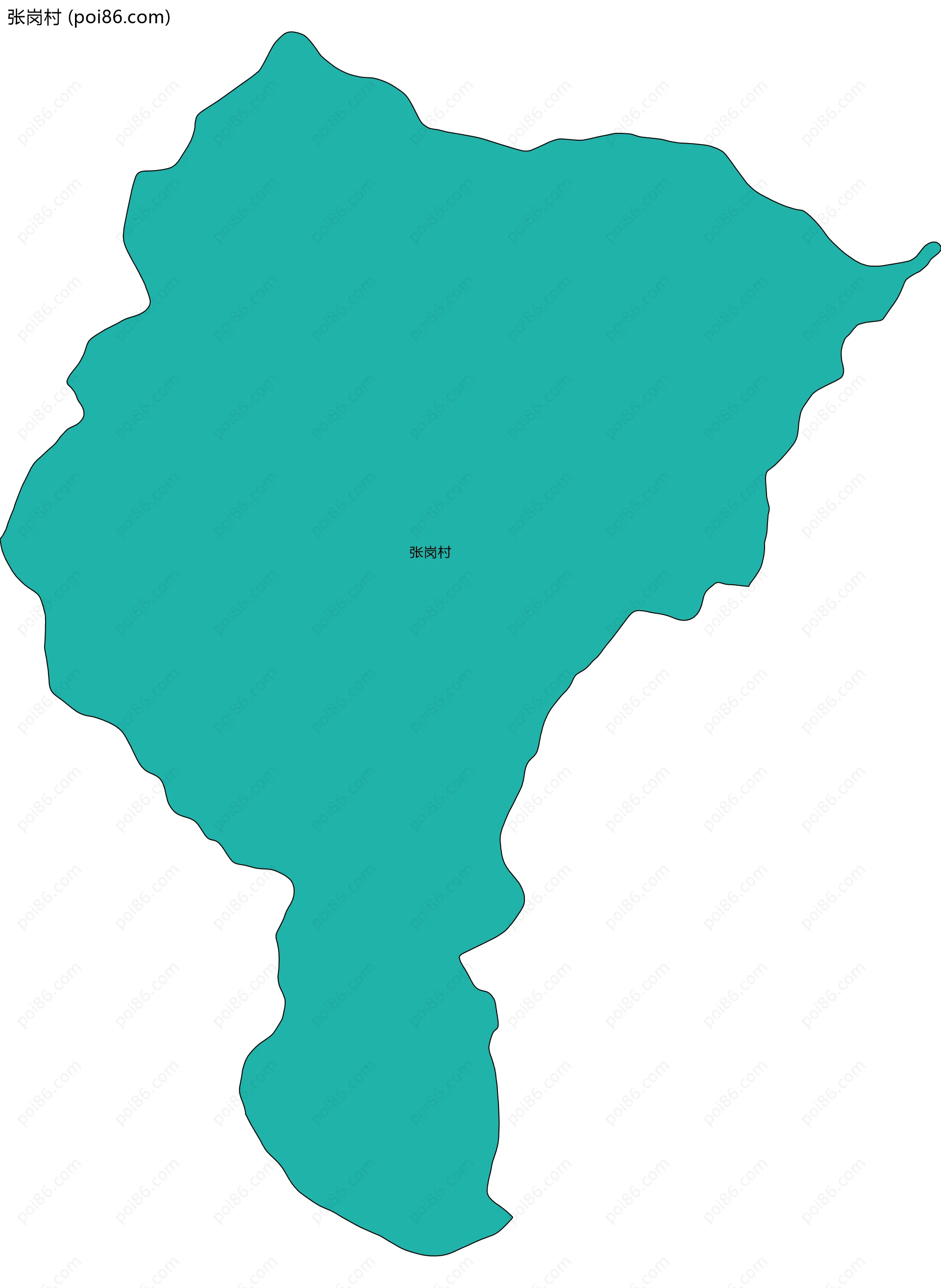 张岗村边界地图