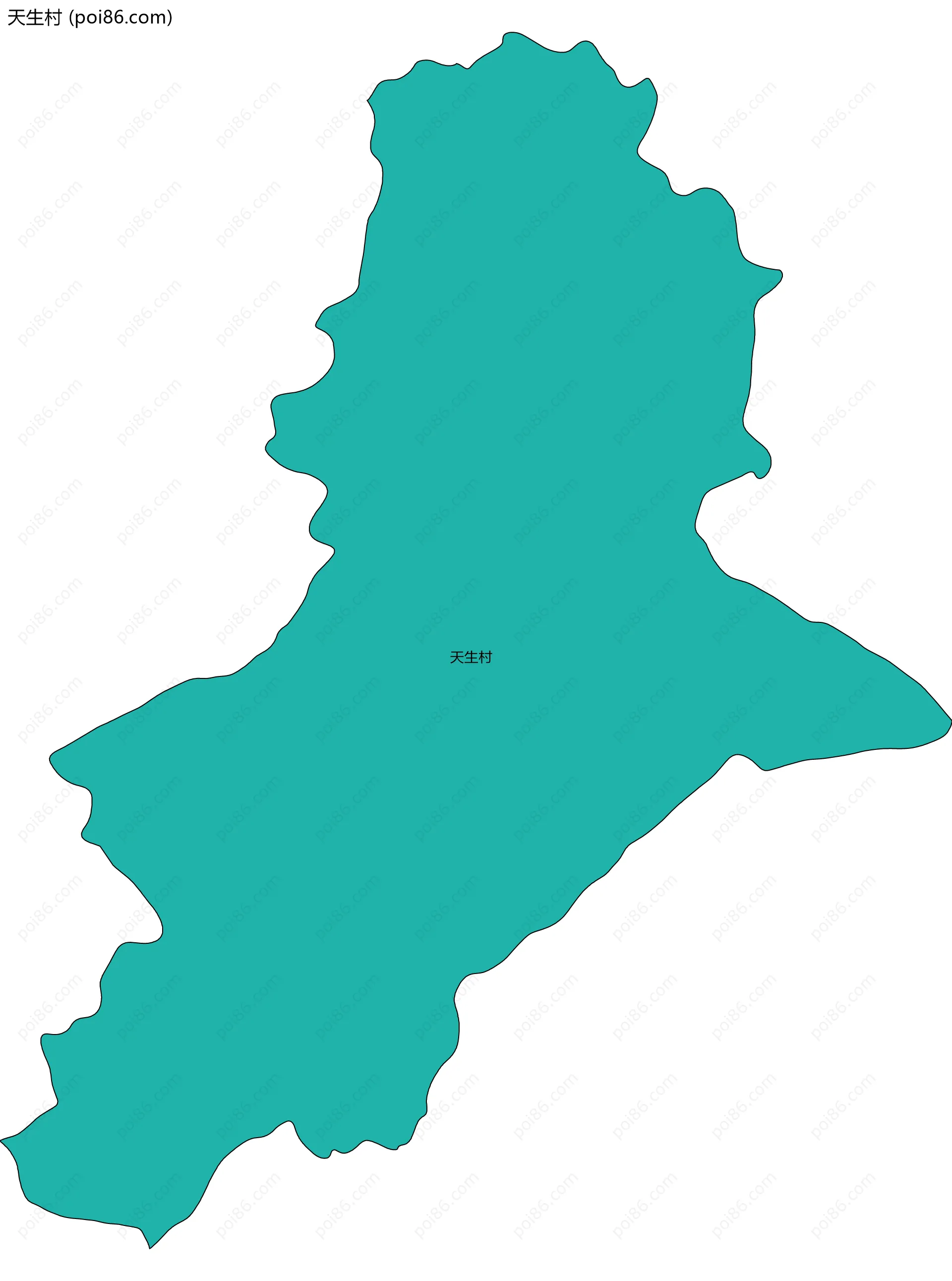 天生村边界地图