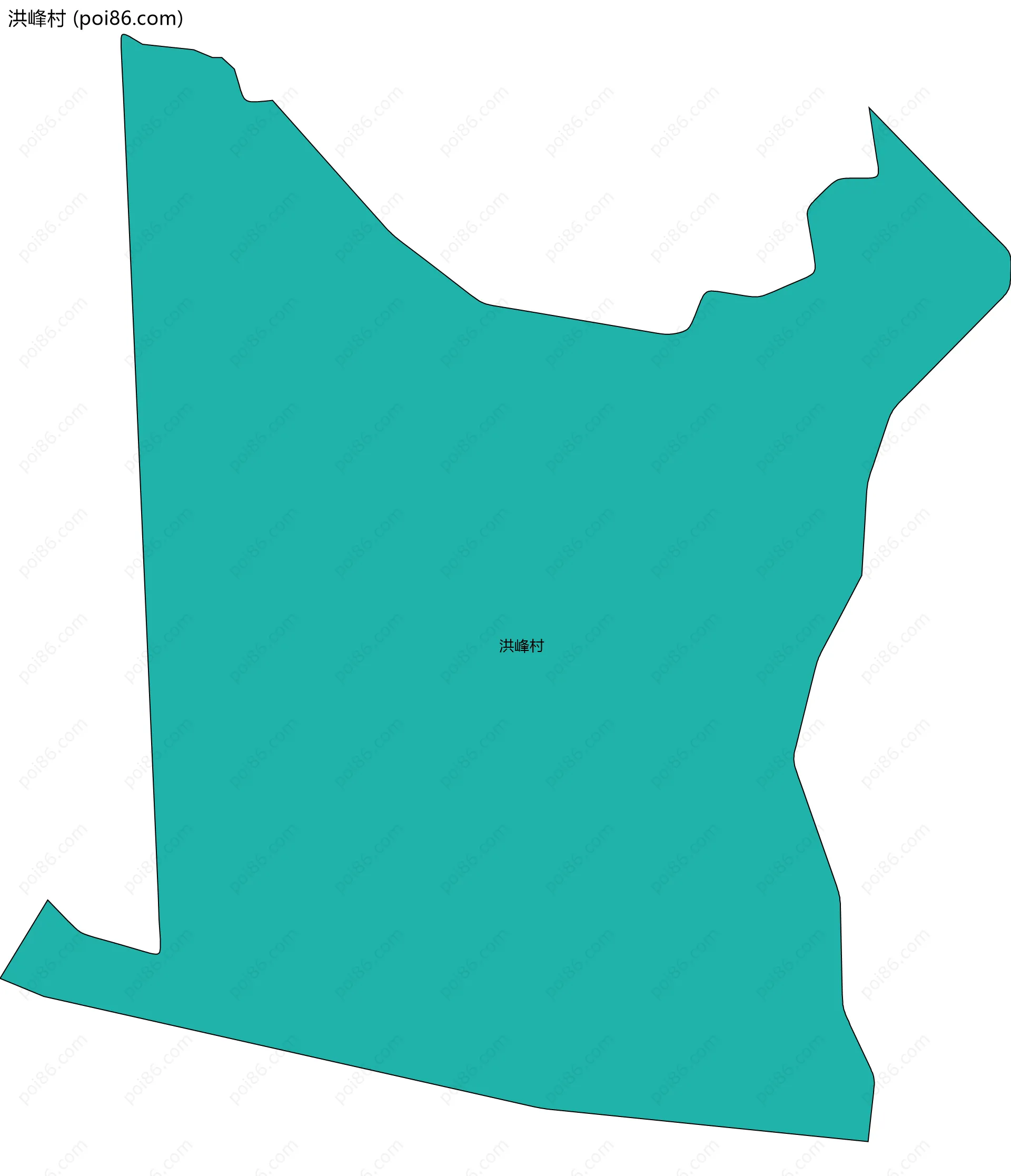 洪峰村边界地图