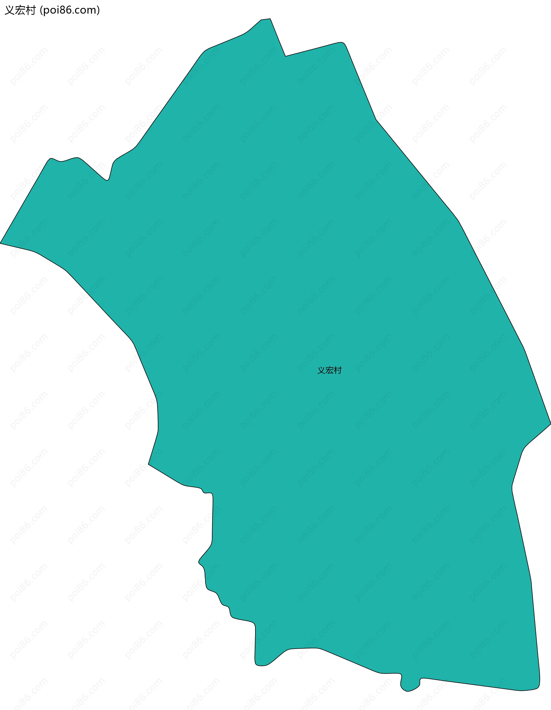 义宏村边界地图