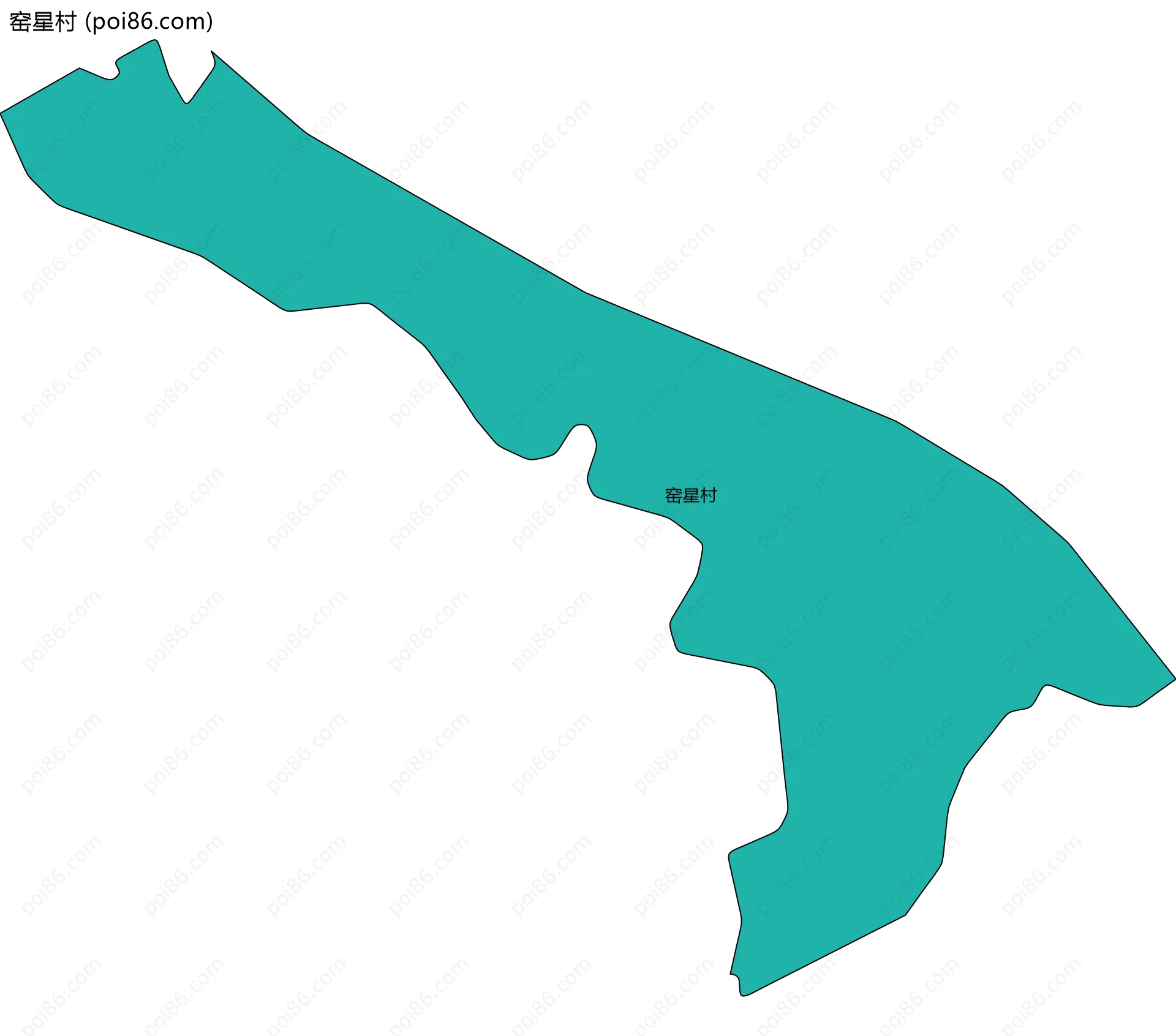 窑星村边界地图