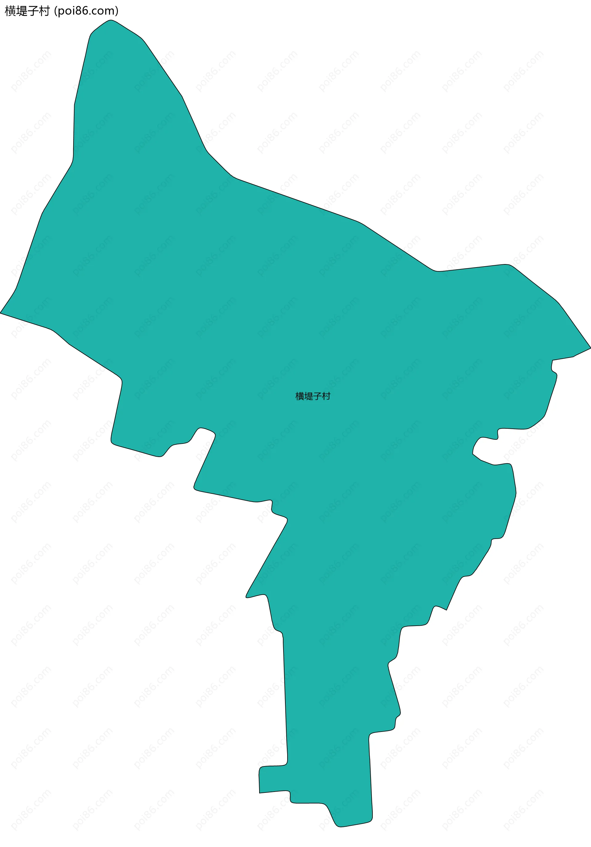 横堤子村边界地图