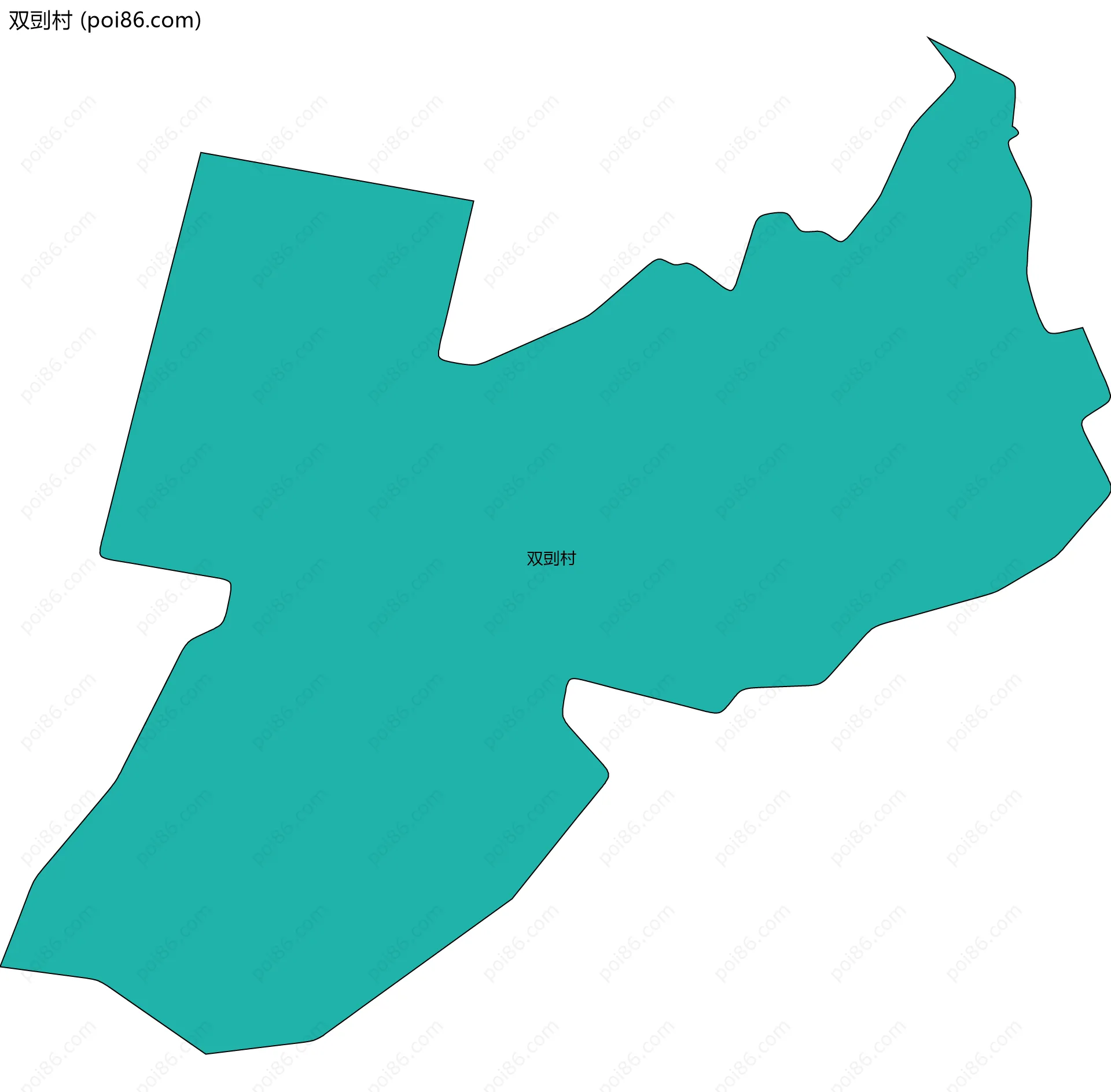 双剅村边界地图