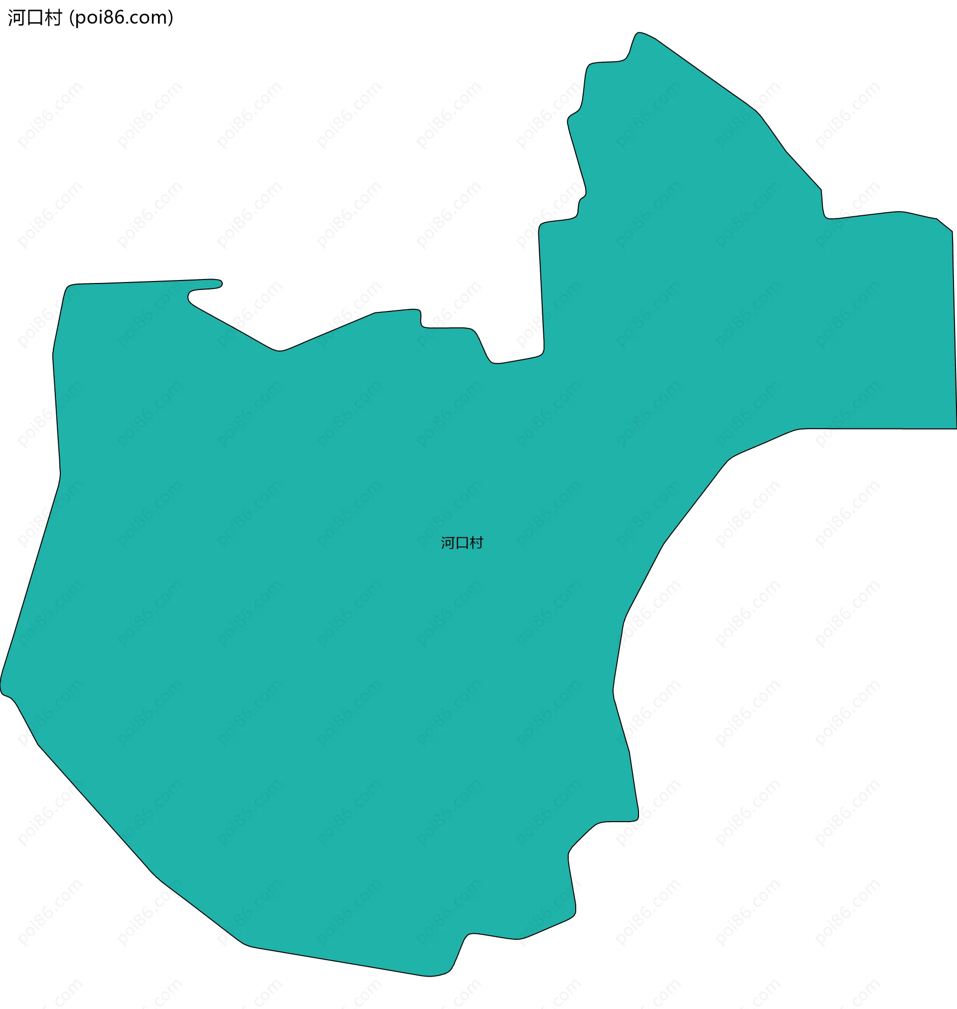 河口村边界地图