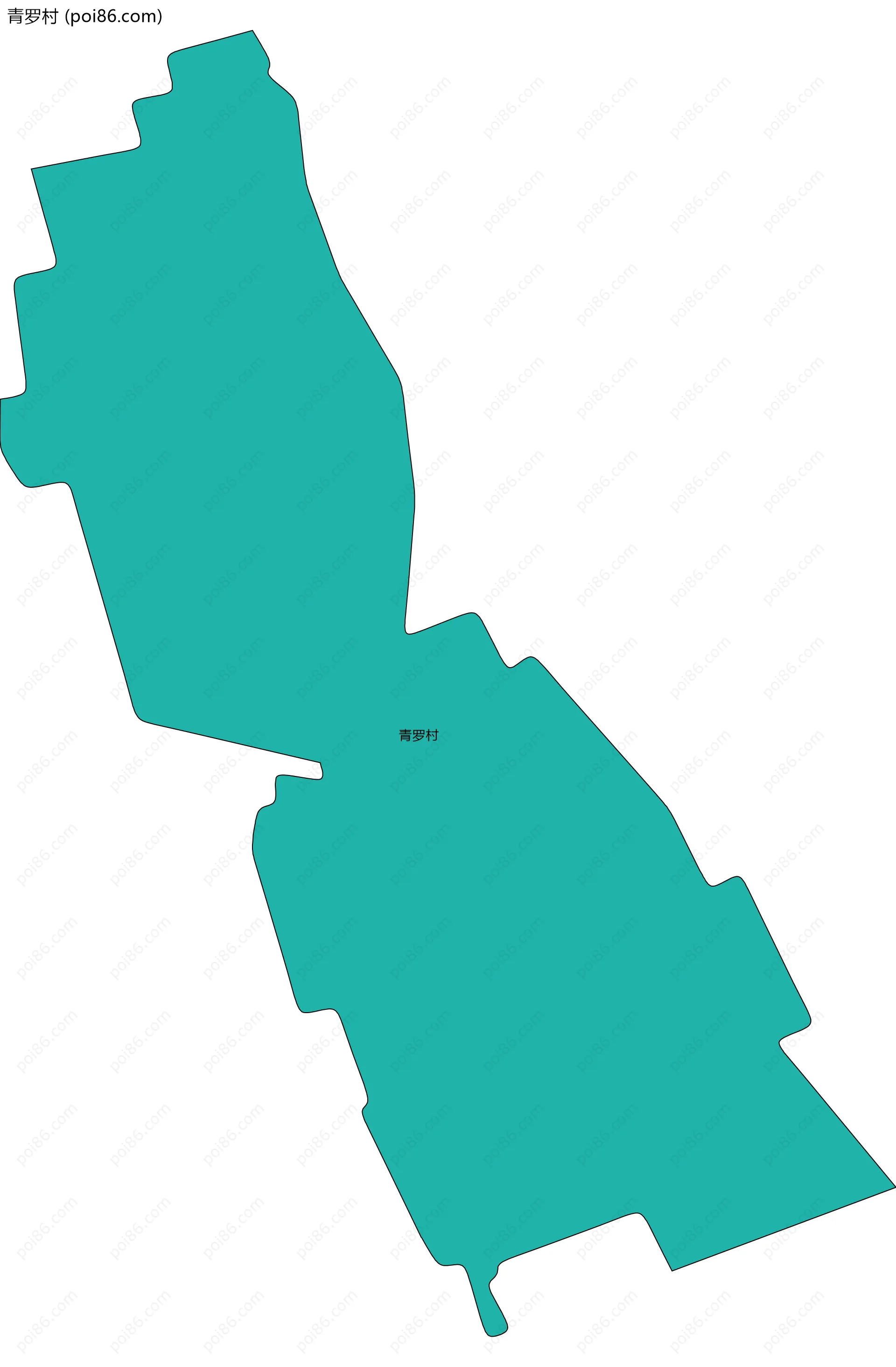 青罗村边界地图