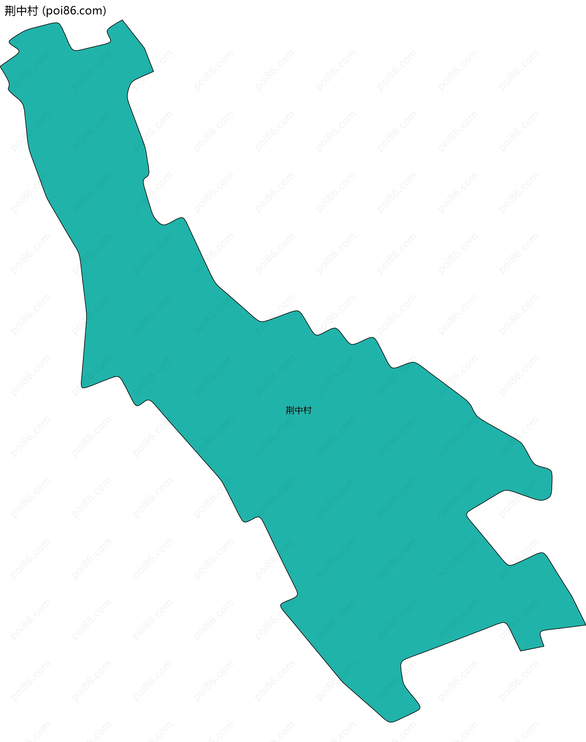 荆中村边界地图