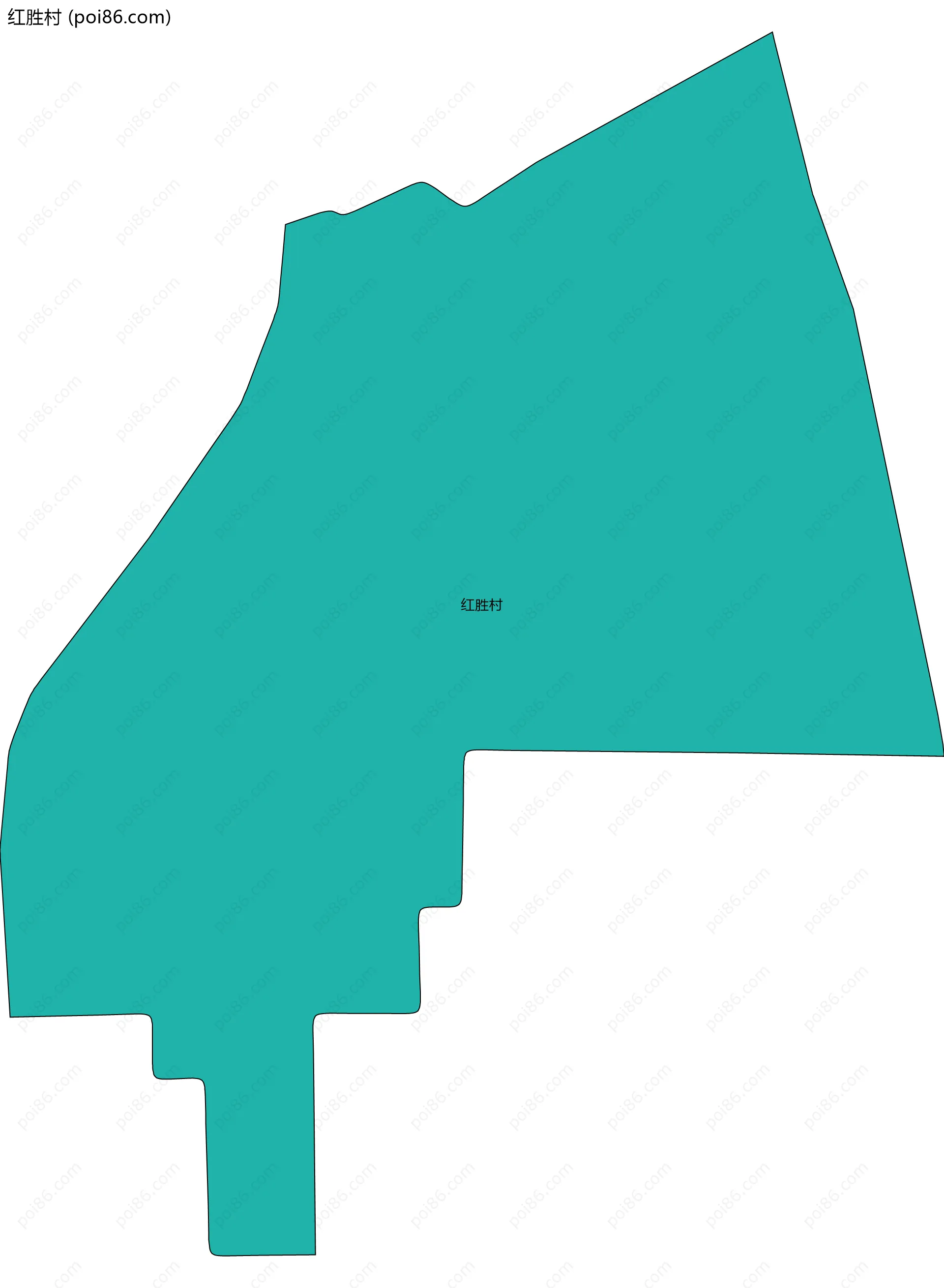 红胜村边界地图