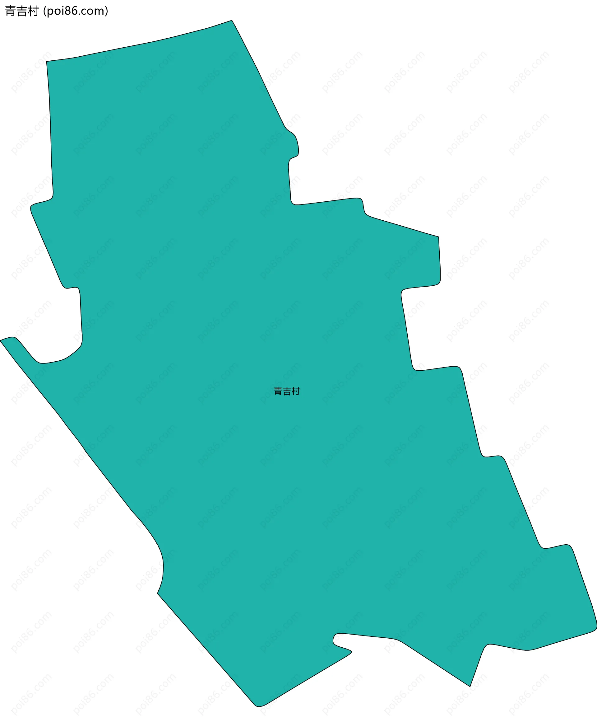 青吉村边界地图