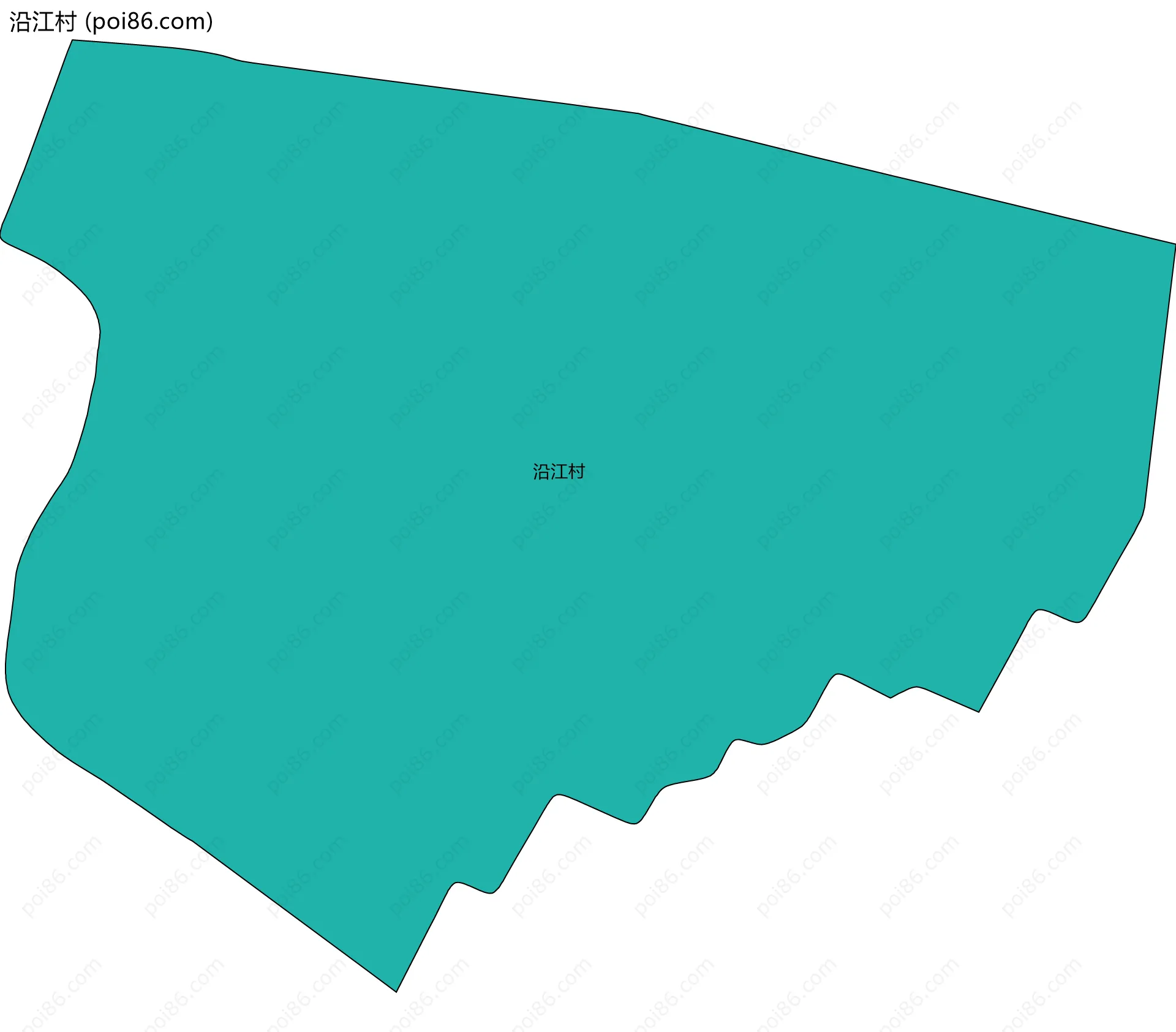 沿江村边界地图