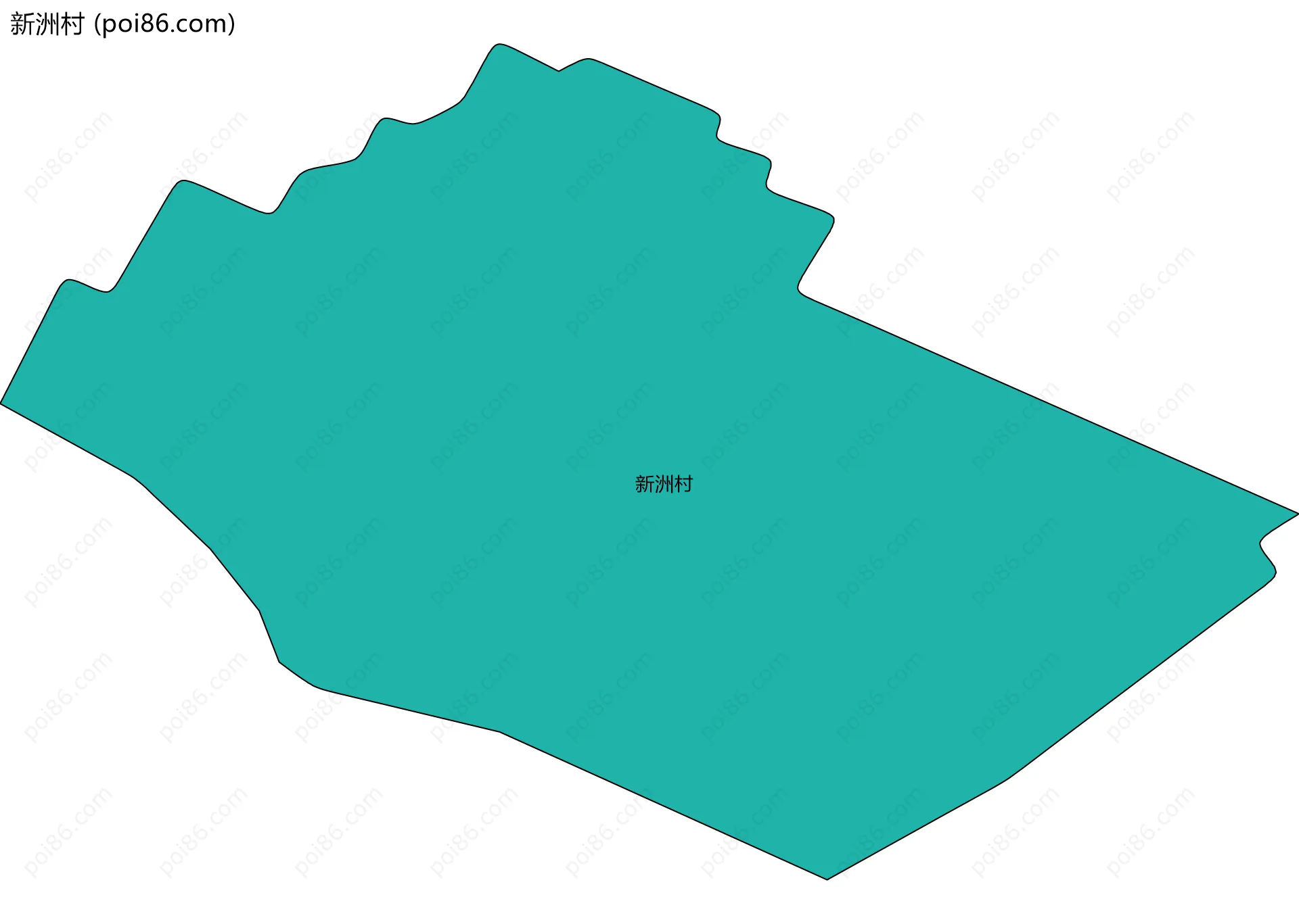 新洲村边界地图