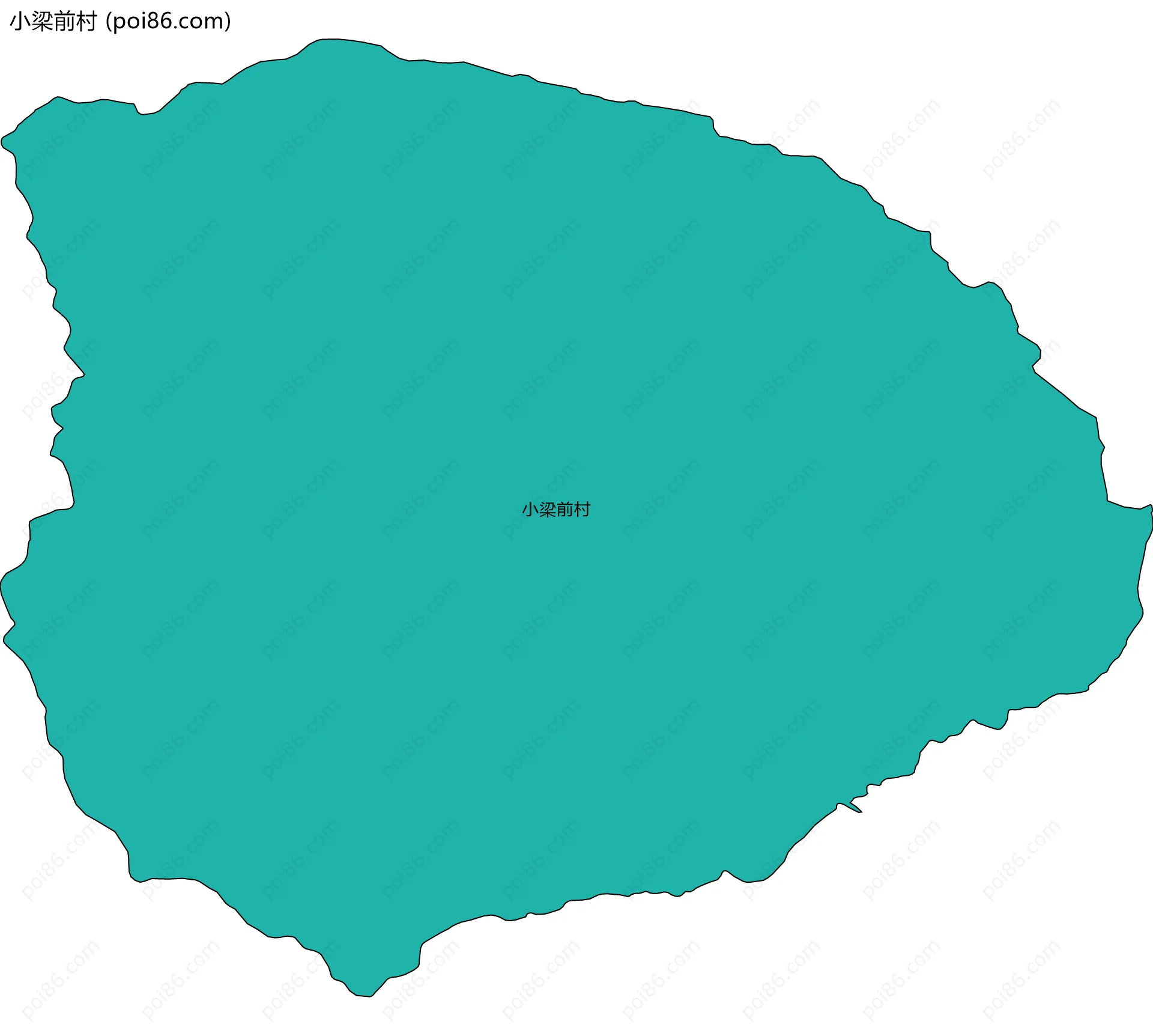 小梁前村边界地图
