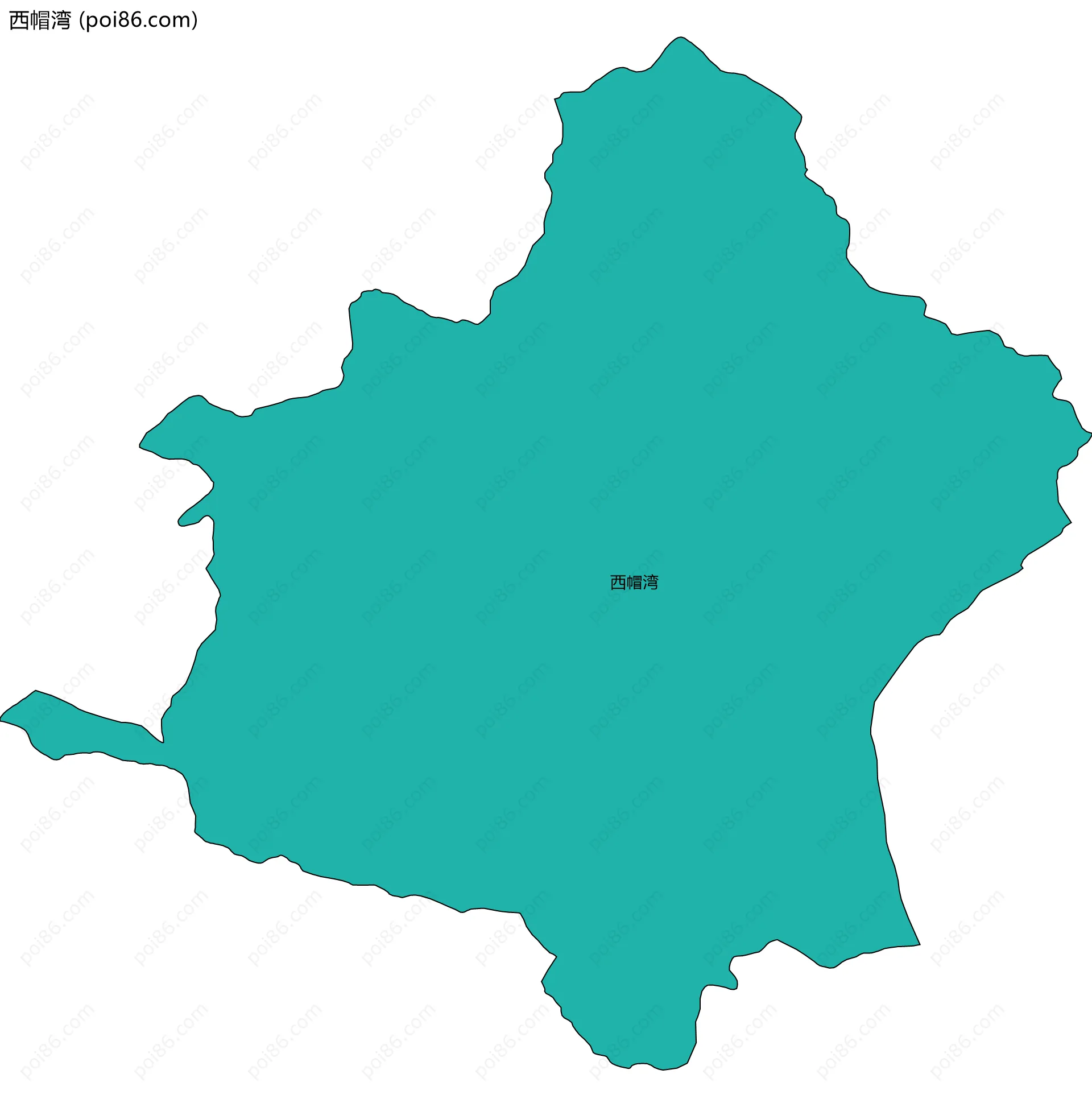 西帽湾边界地图