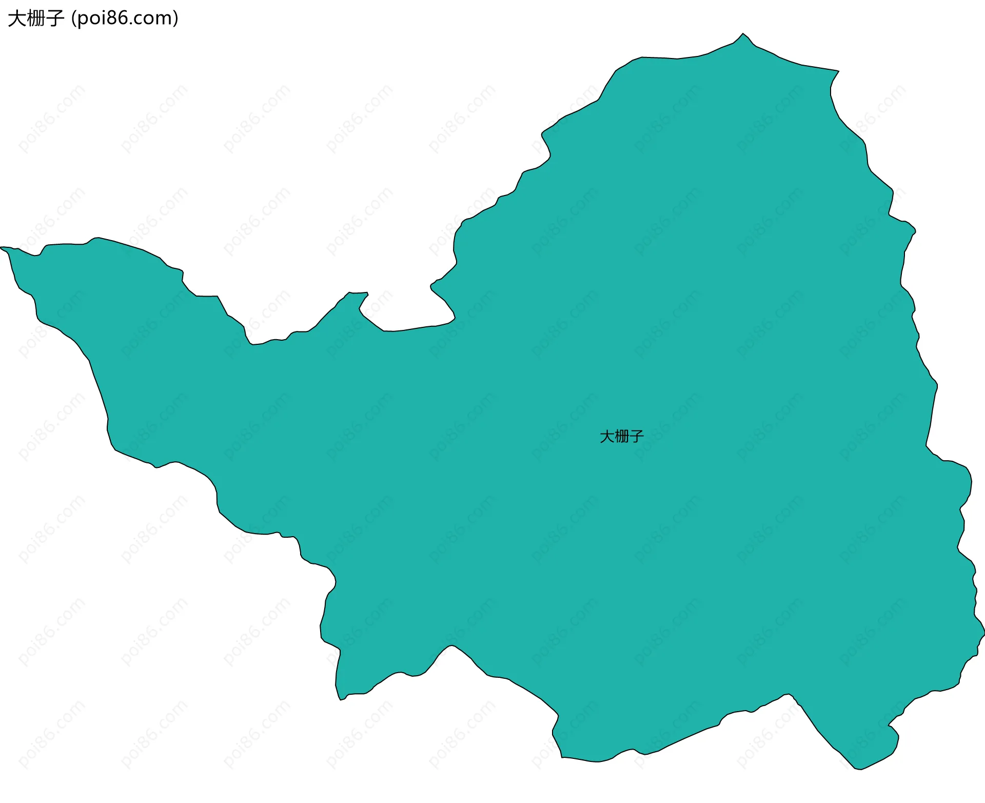 大栅子边界地图