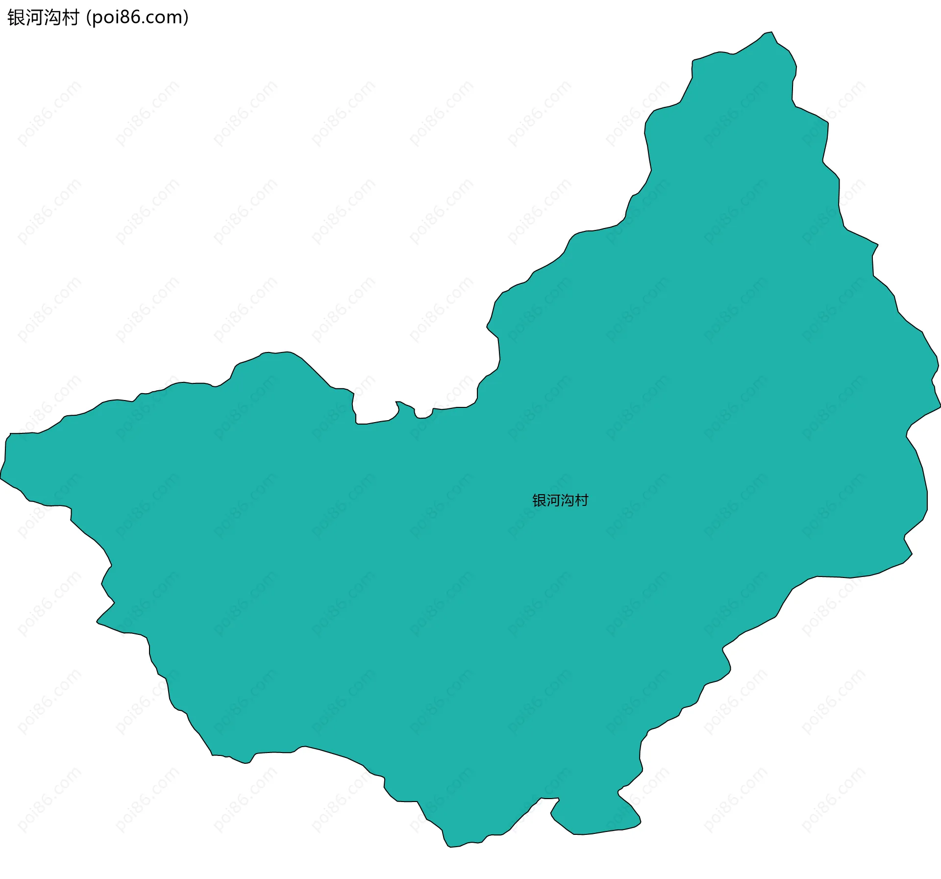 银河沟村边界地图