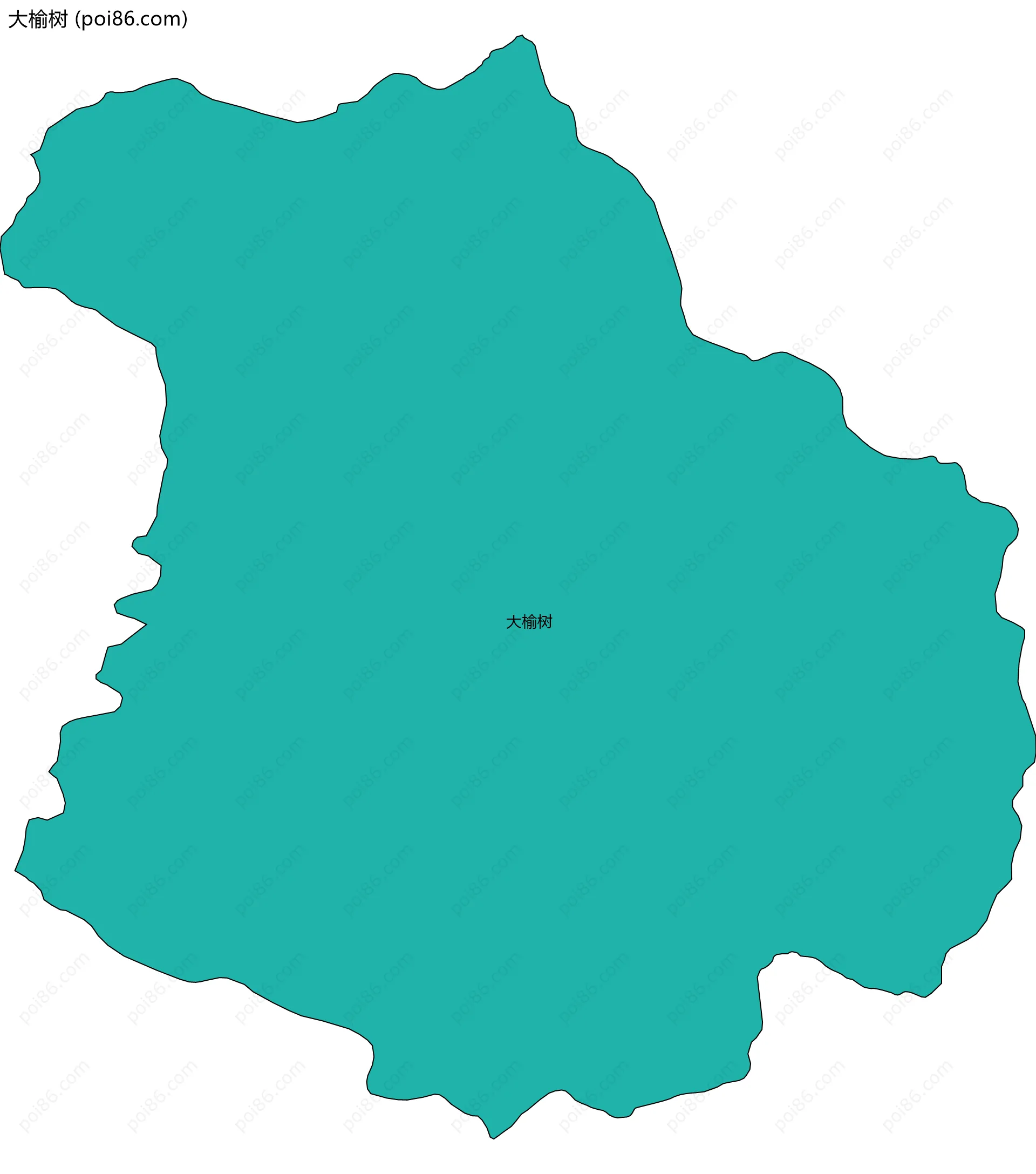 大榆树边界地图