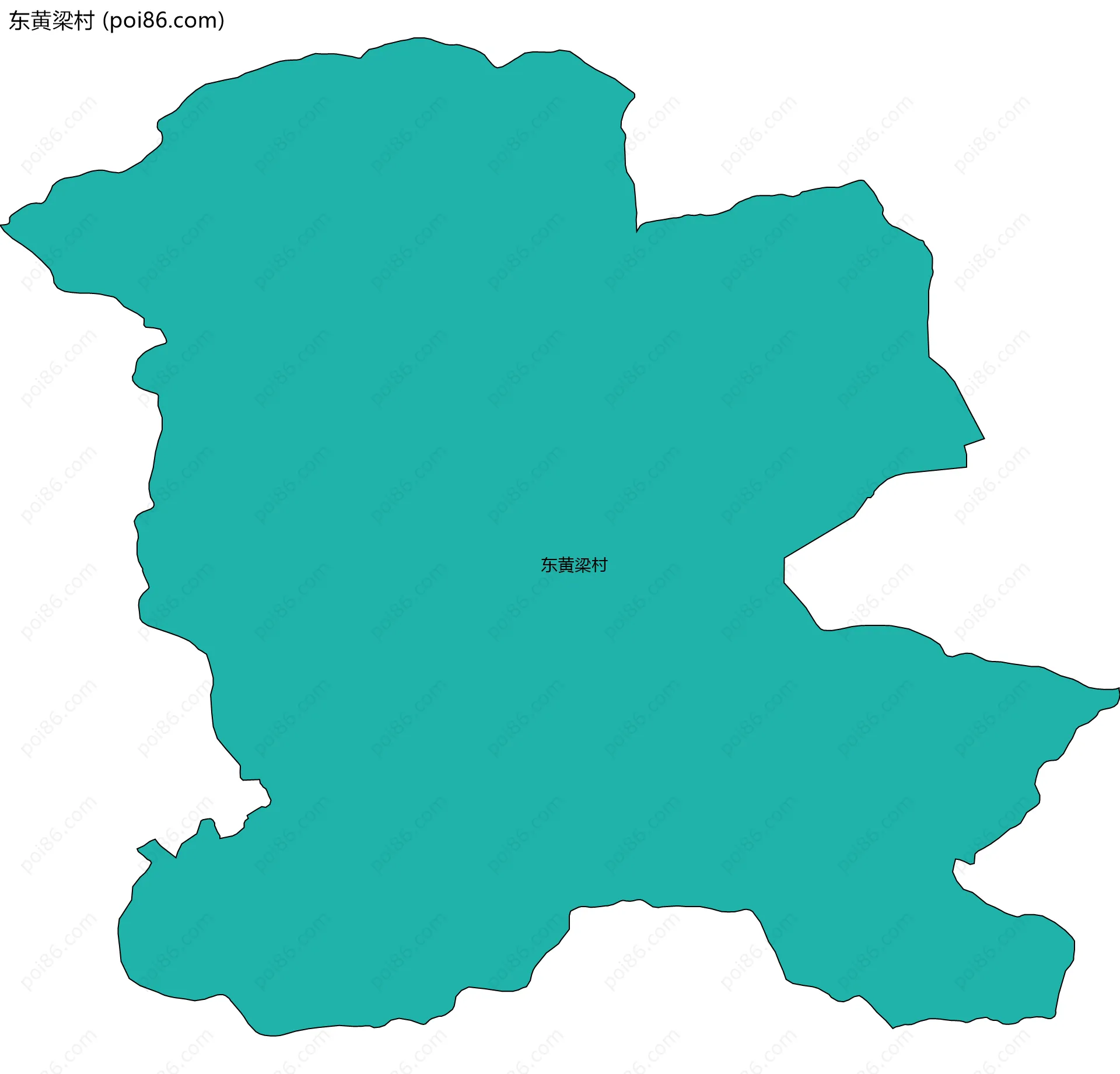 东黄梁村边界地图