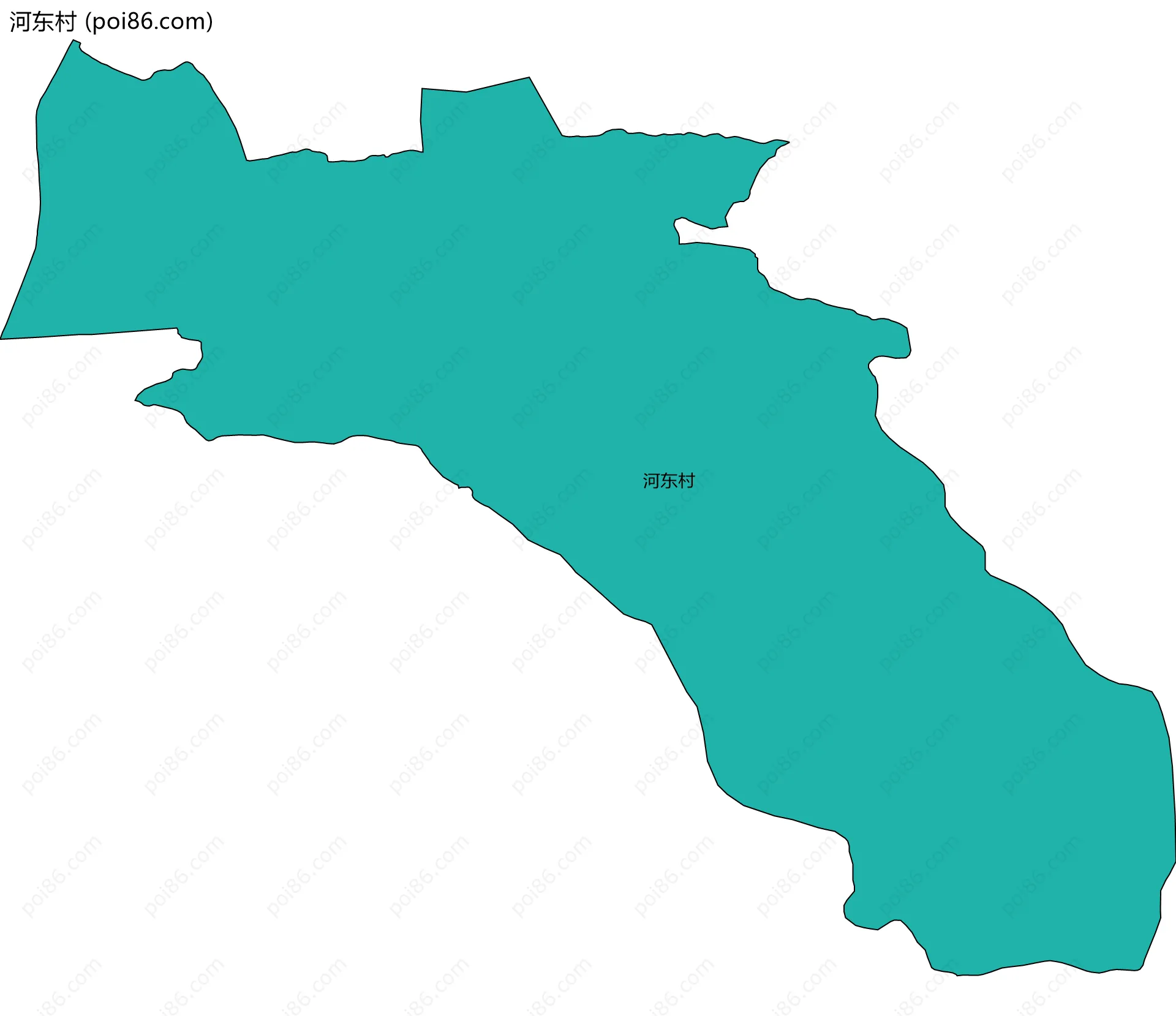 河东村边界地图
