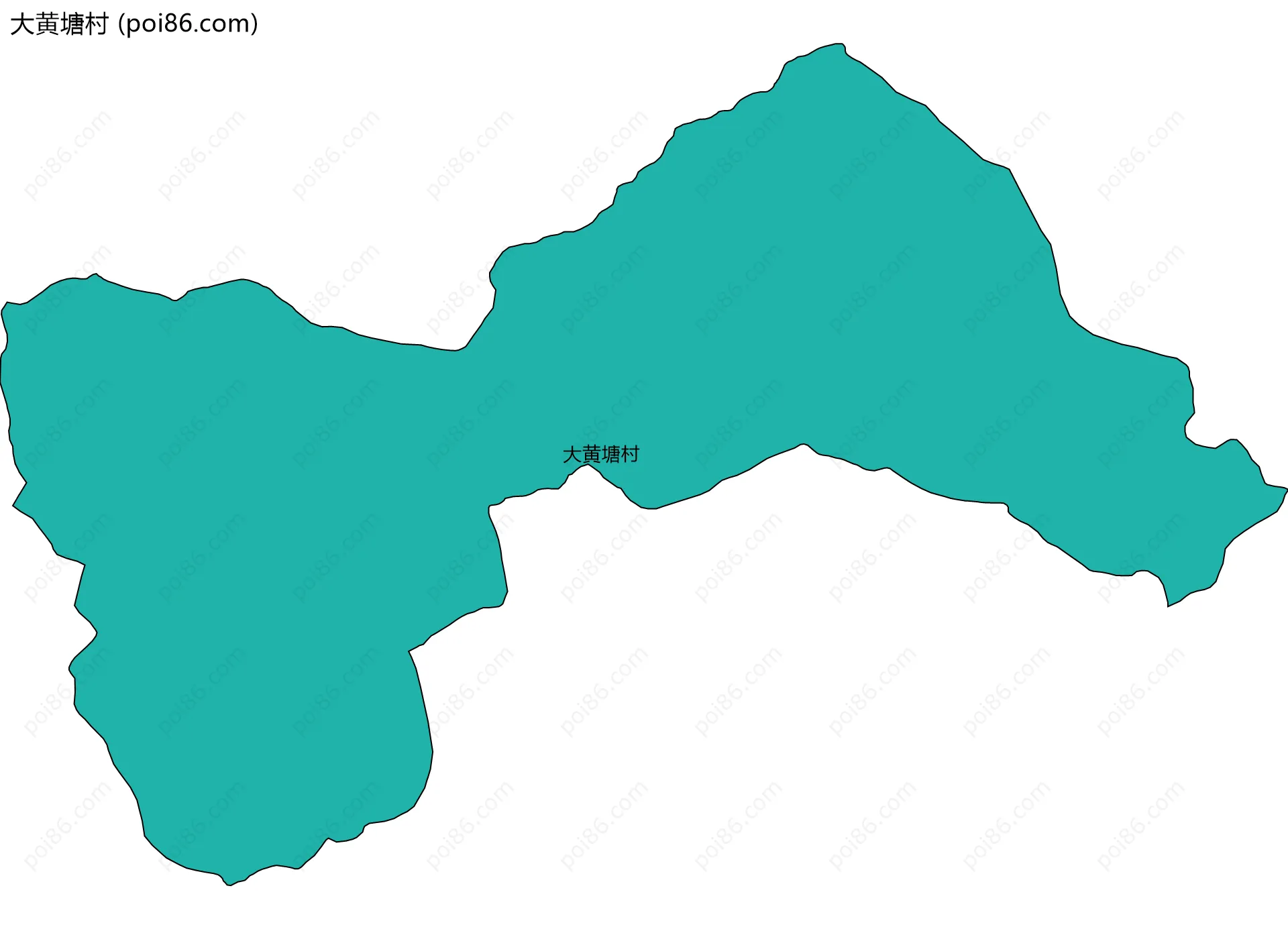 大黄塘村边界地图