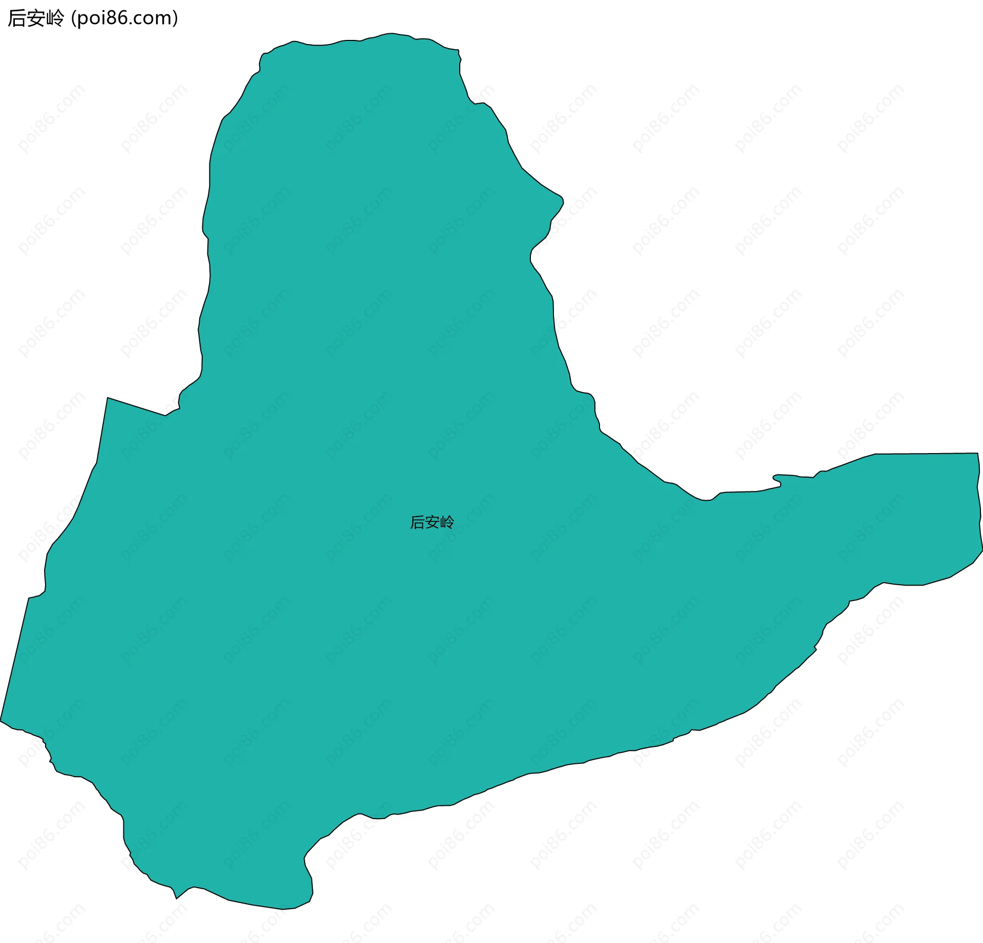 后安岭边界地图
