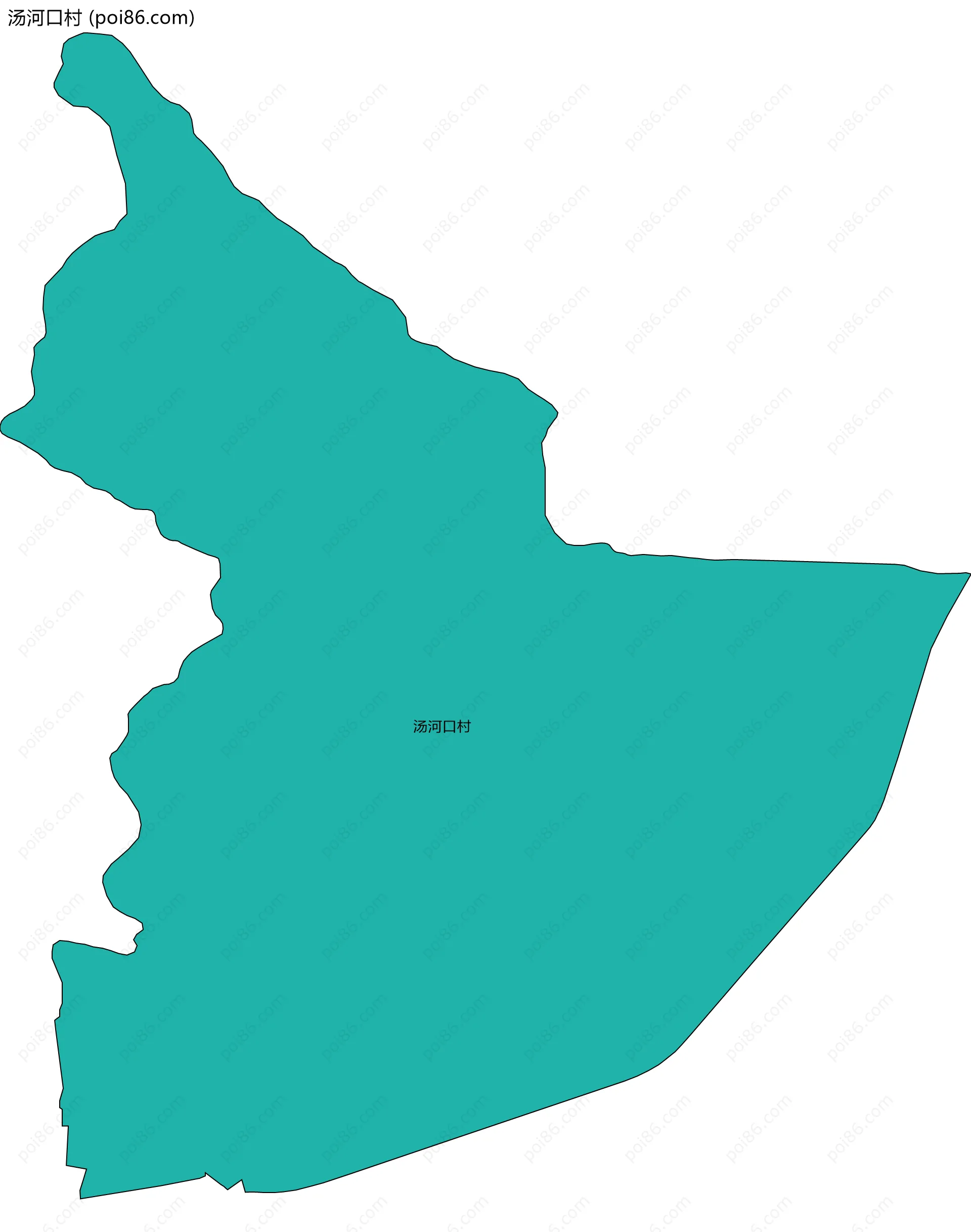 汤河口村边界地图