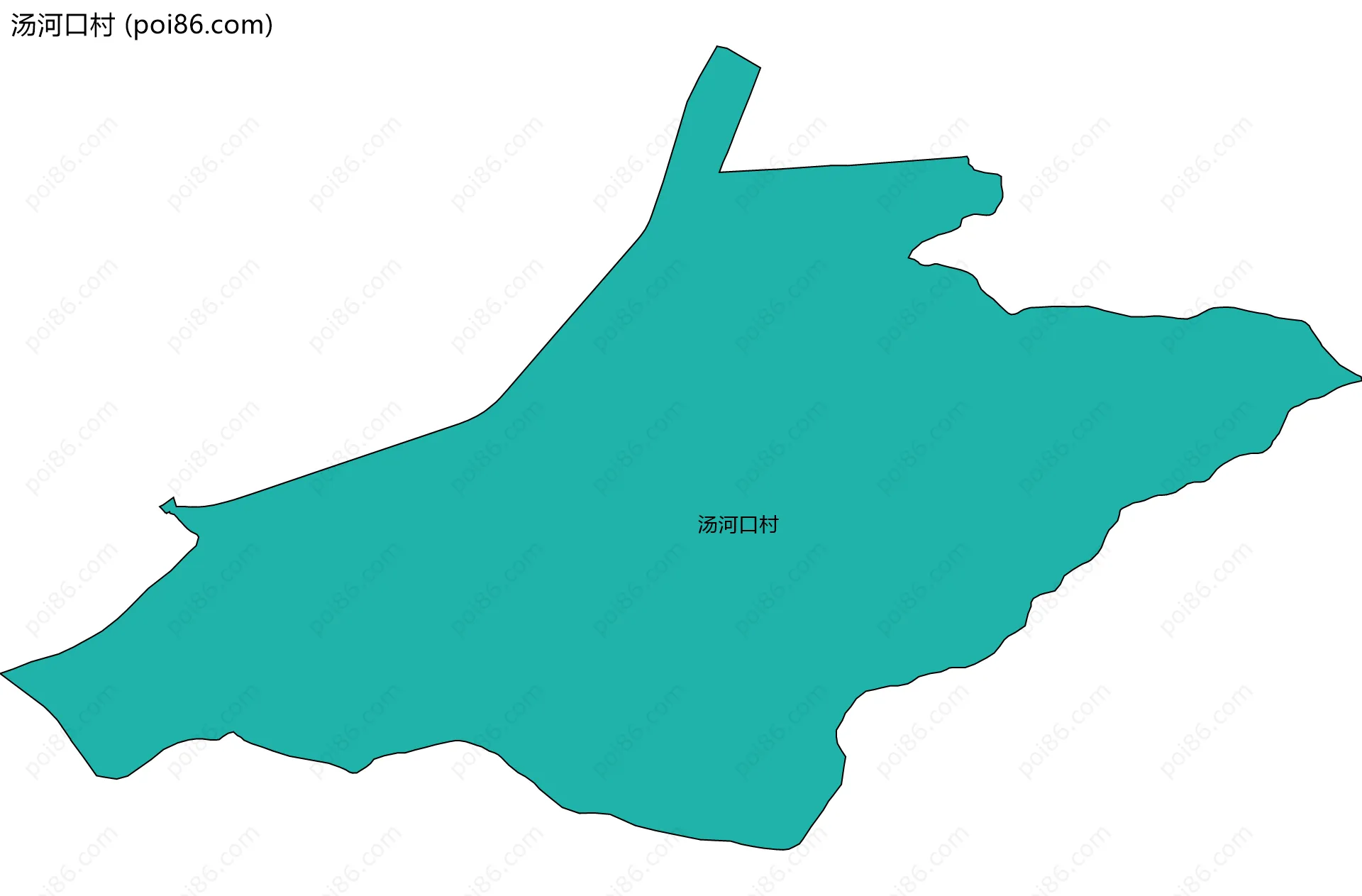汤河口村边界地图