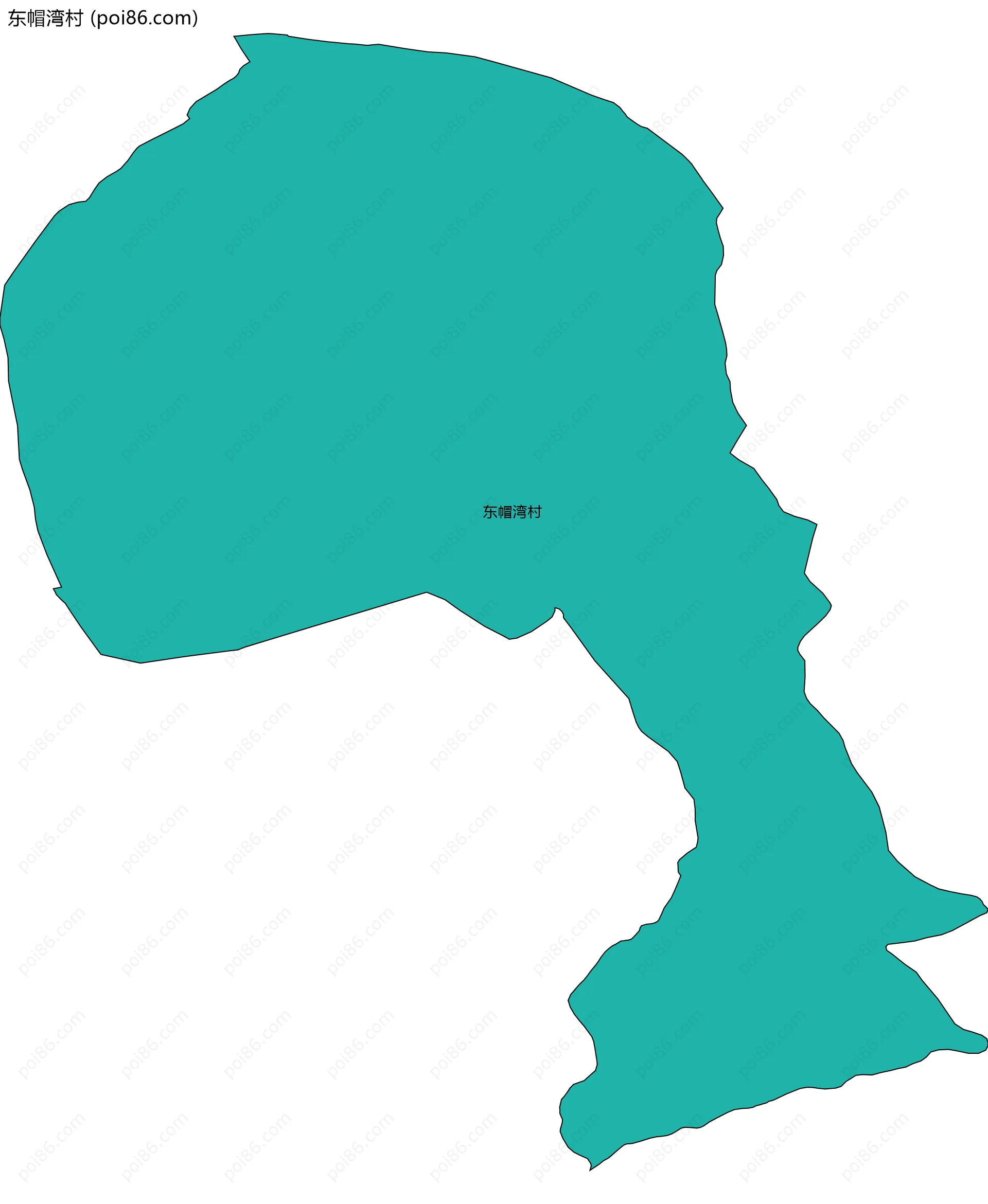 东帽湾村边界地图