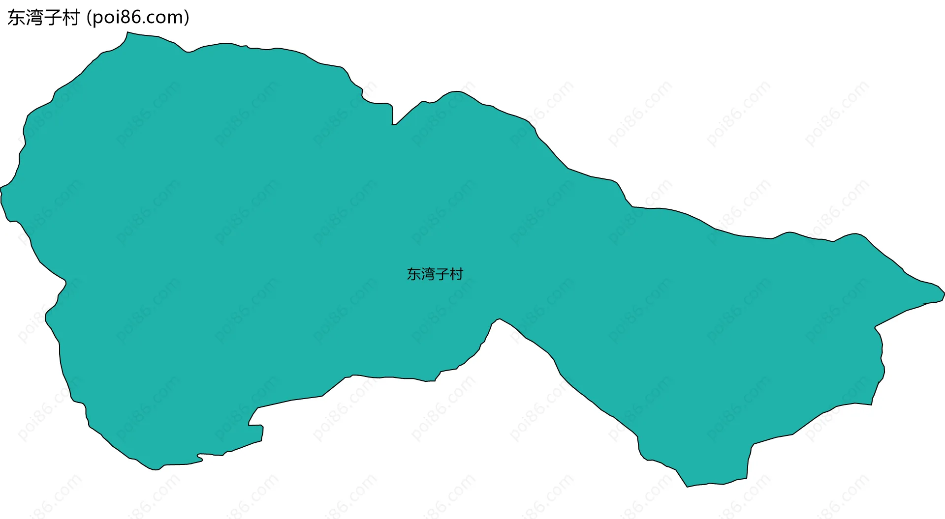 东湾子村边界地图