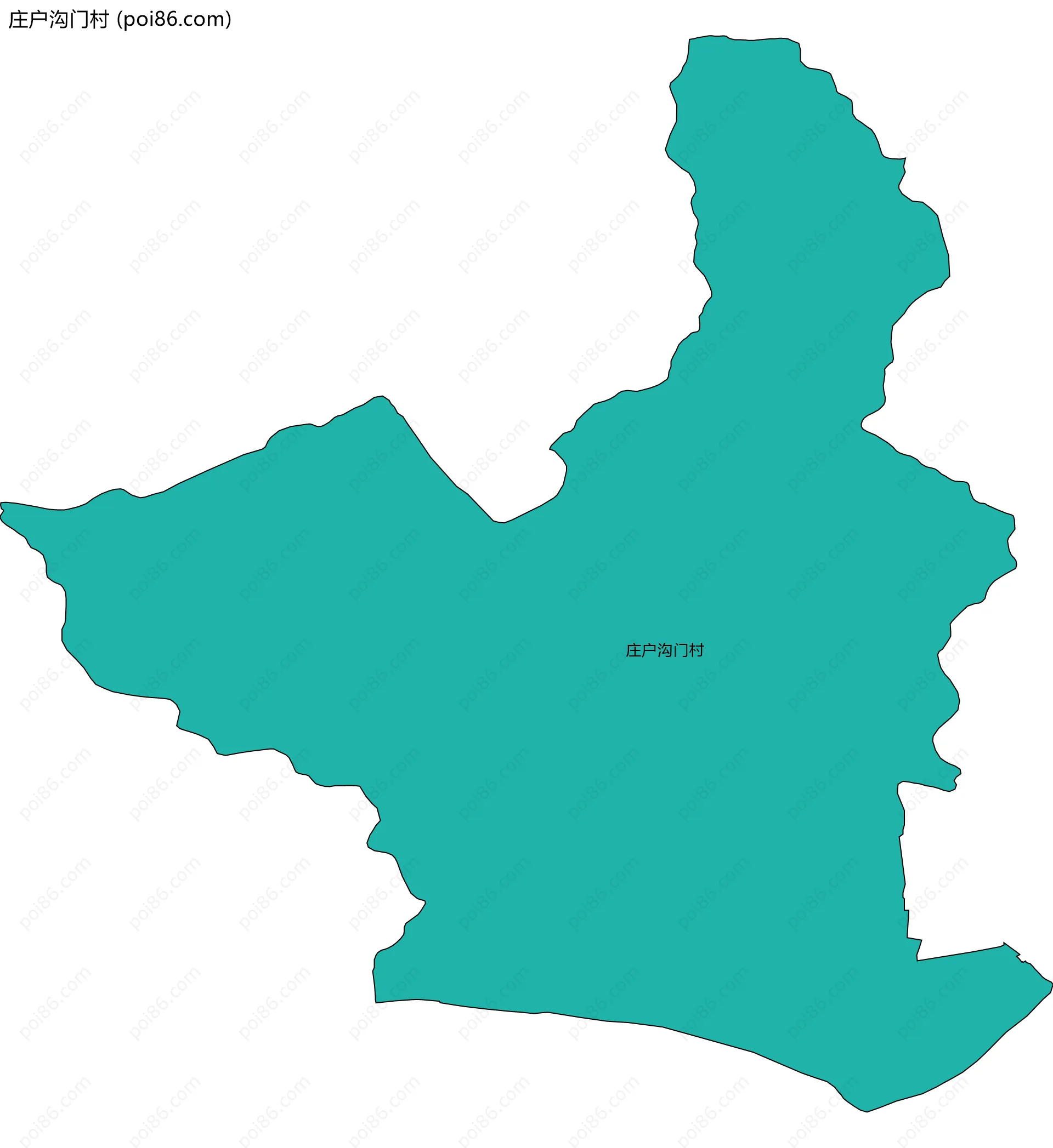 庄户沟门村边界地图