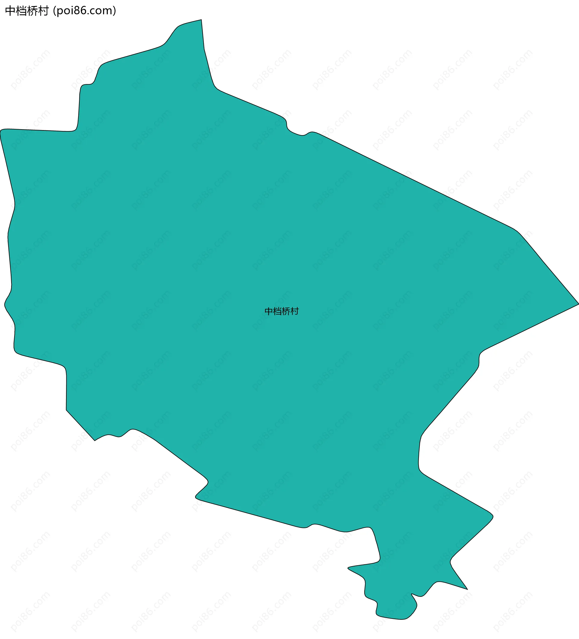 中档桥村边界地图