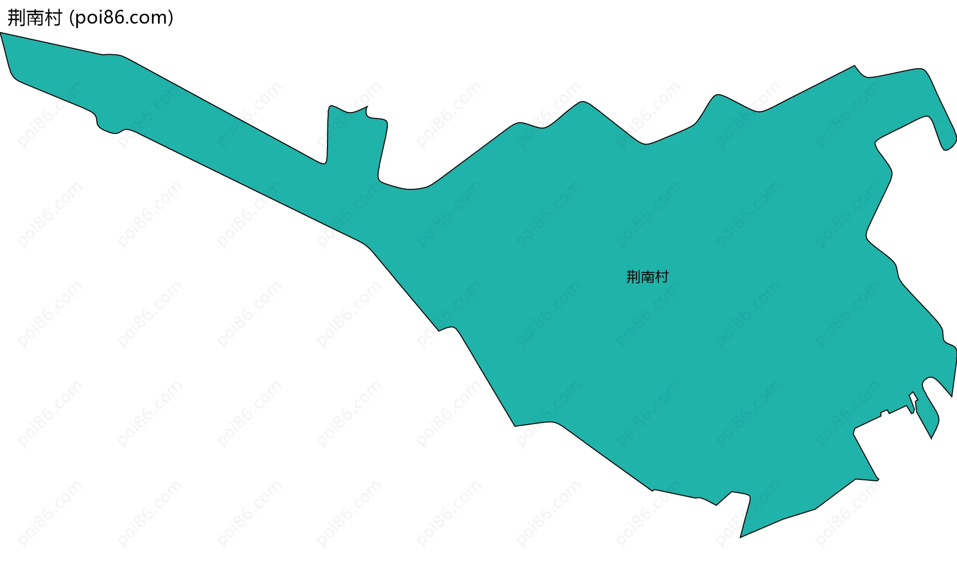 荆南村边界地图