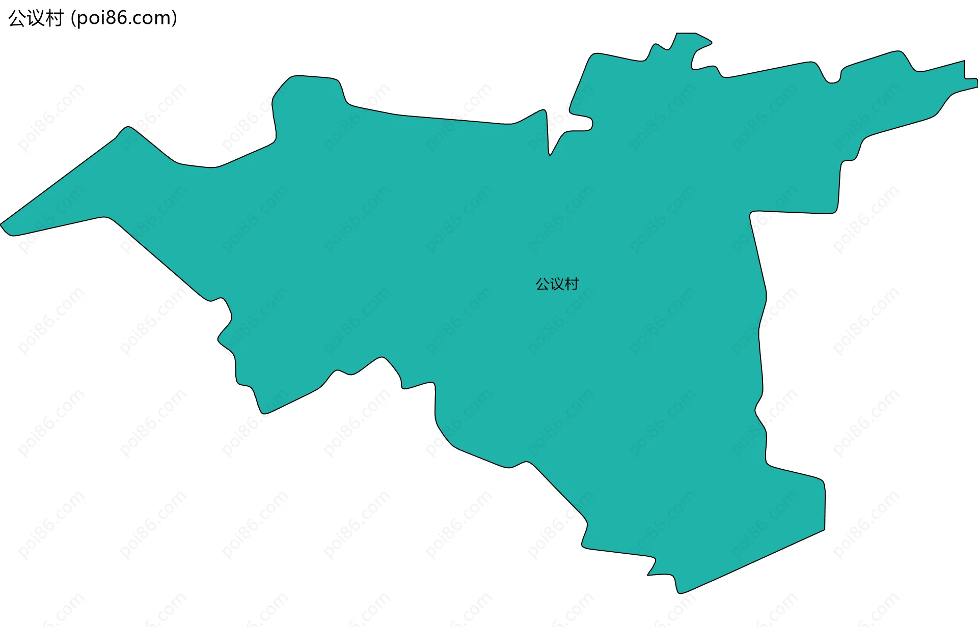 公议村边界地图
