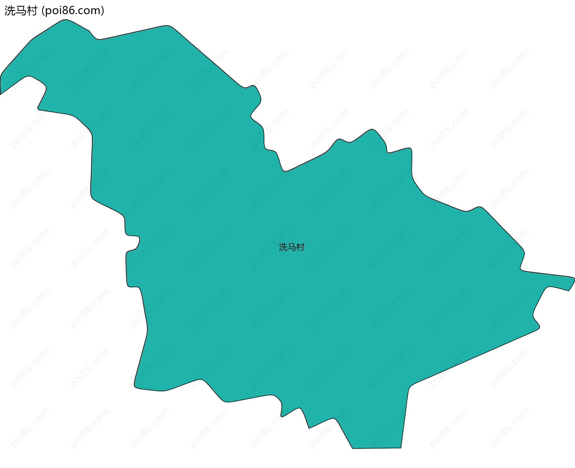 洗马村边界地图