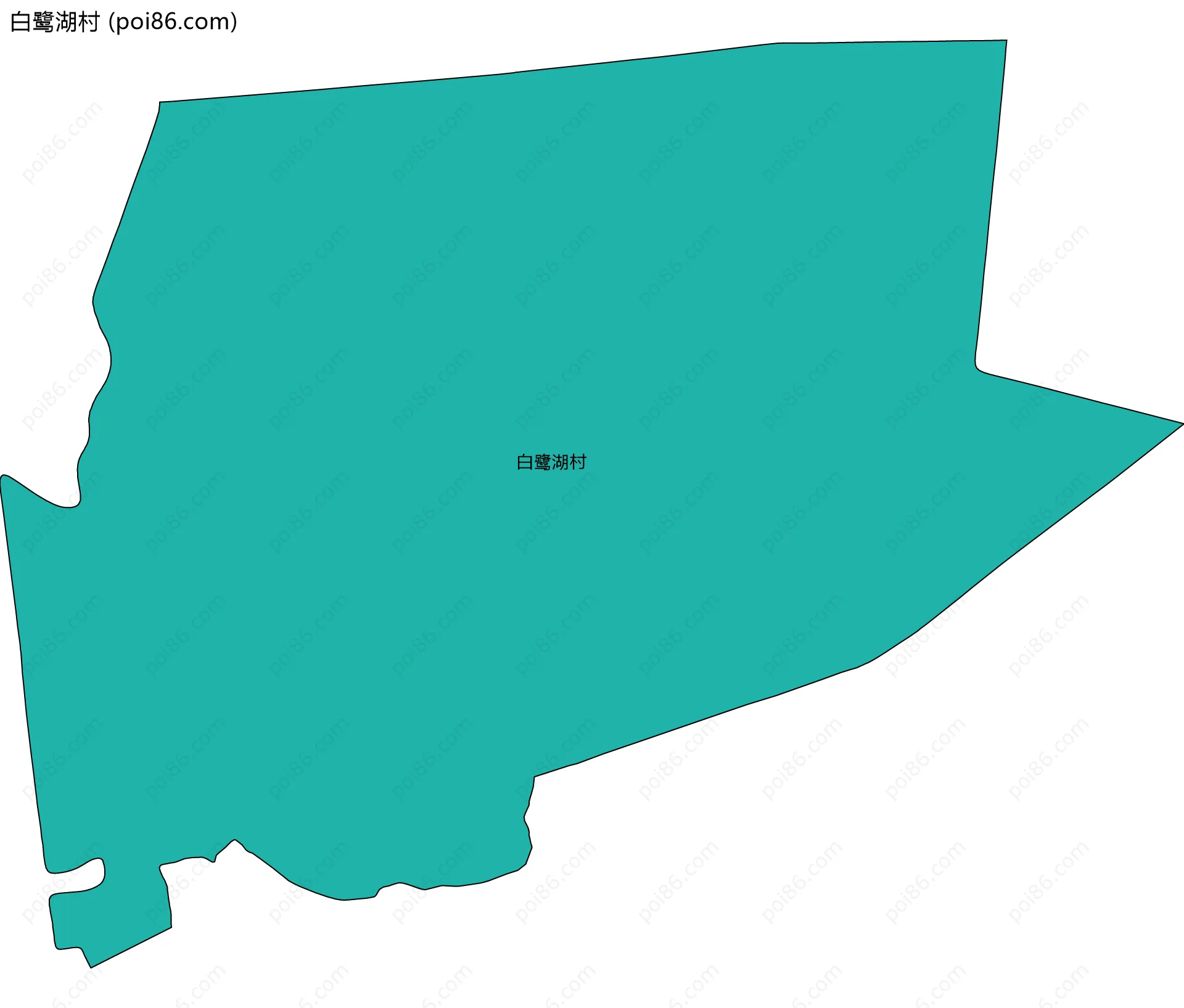 白鹭湖村边界地图